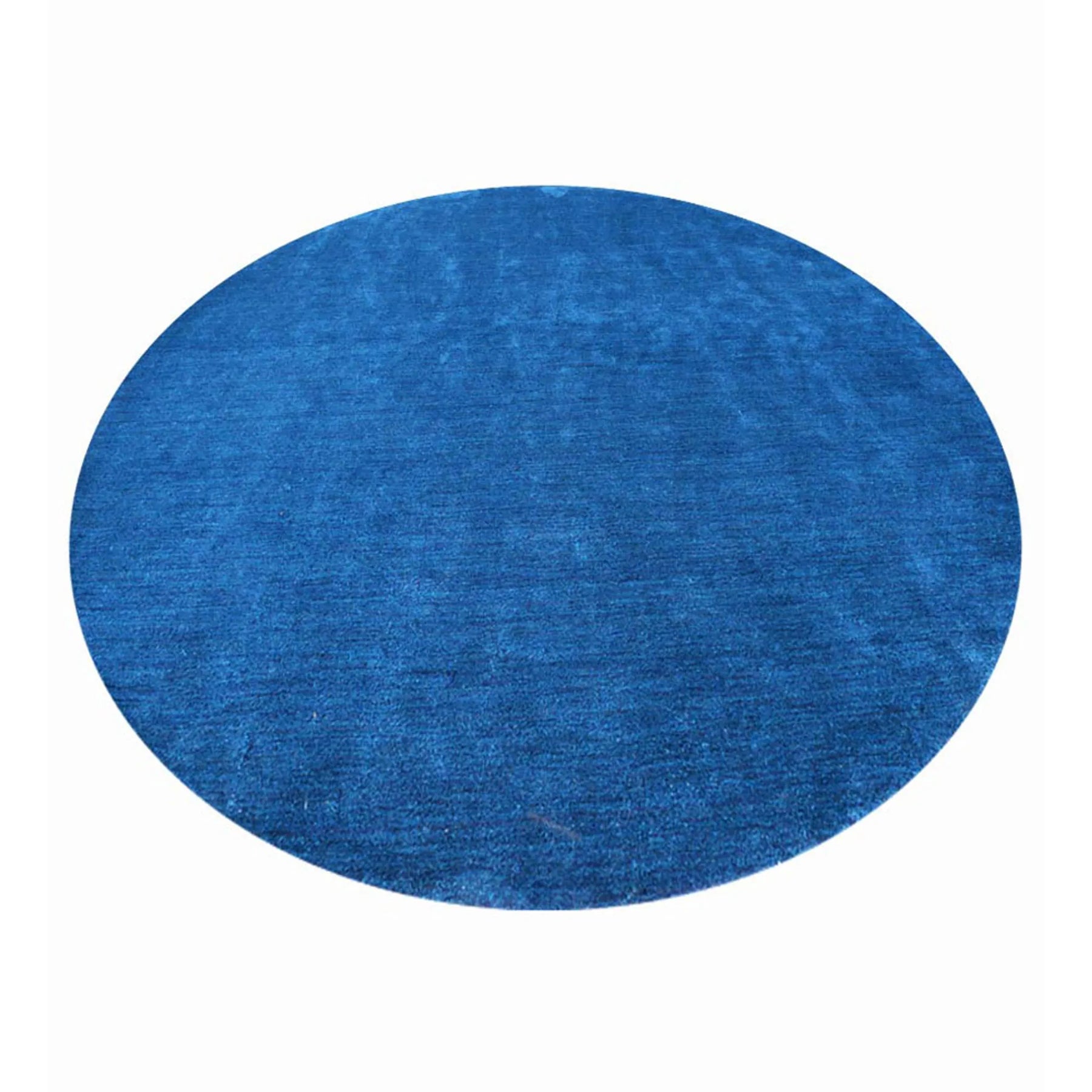 Rugsotic Carpets Hand Knotted Loom Silk 10’x10′ Round Area Rug Solid — view 3