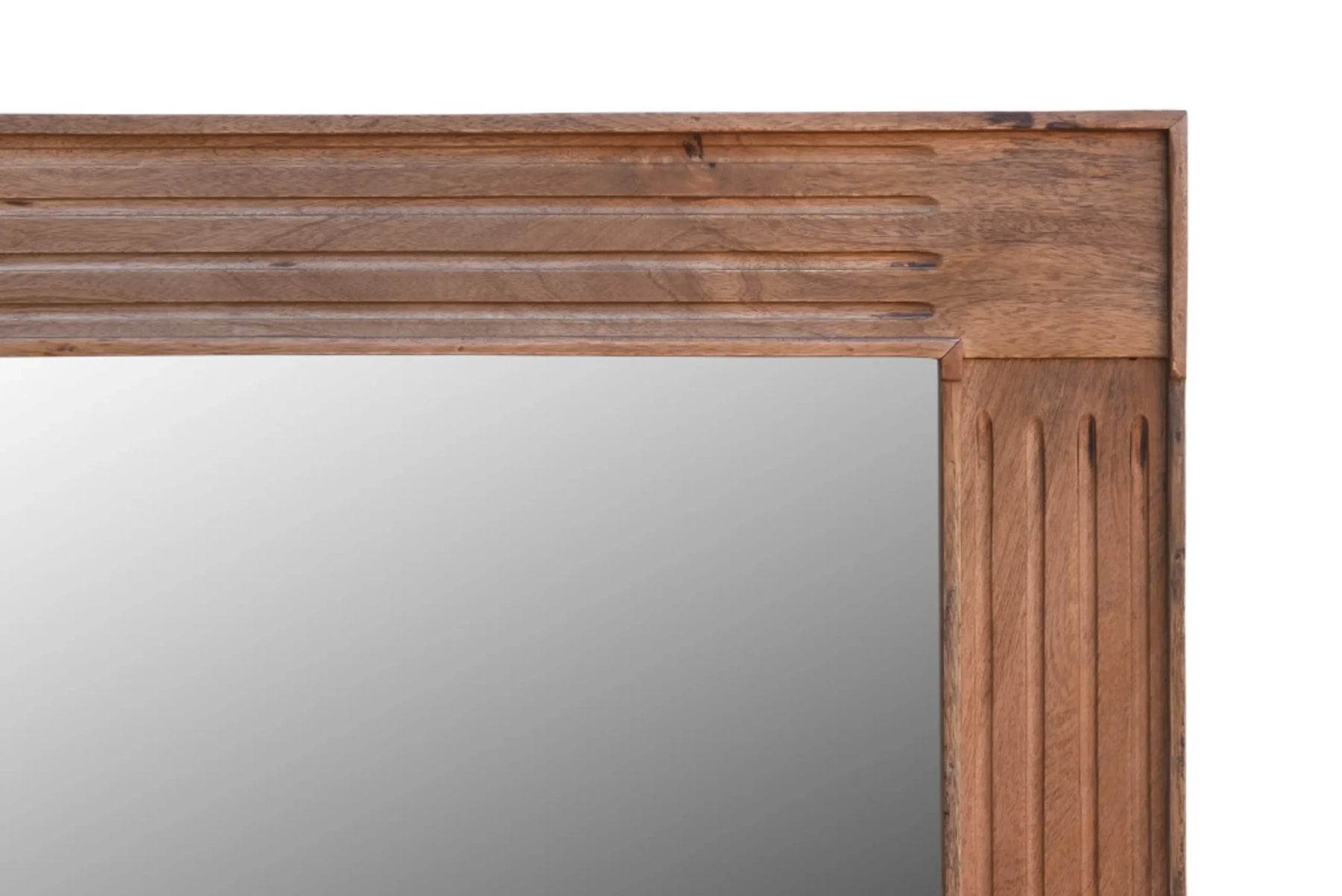 46″ Brown Dresser Solid Wood Mirror — view 4