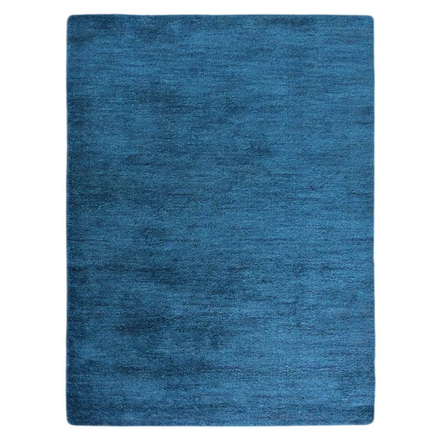 Rugsotic Carpets Hand Knotted Loom Silk Mix Area Rug Solid — view 2