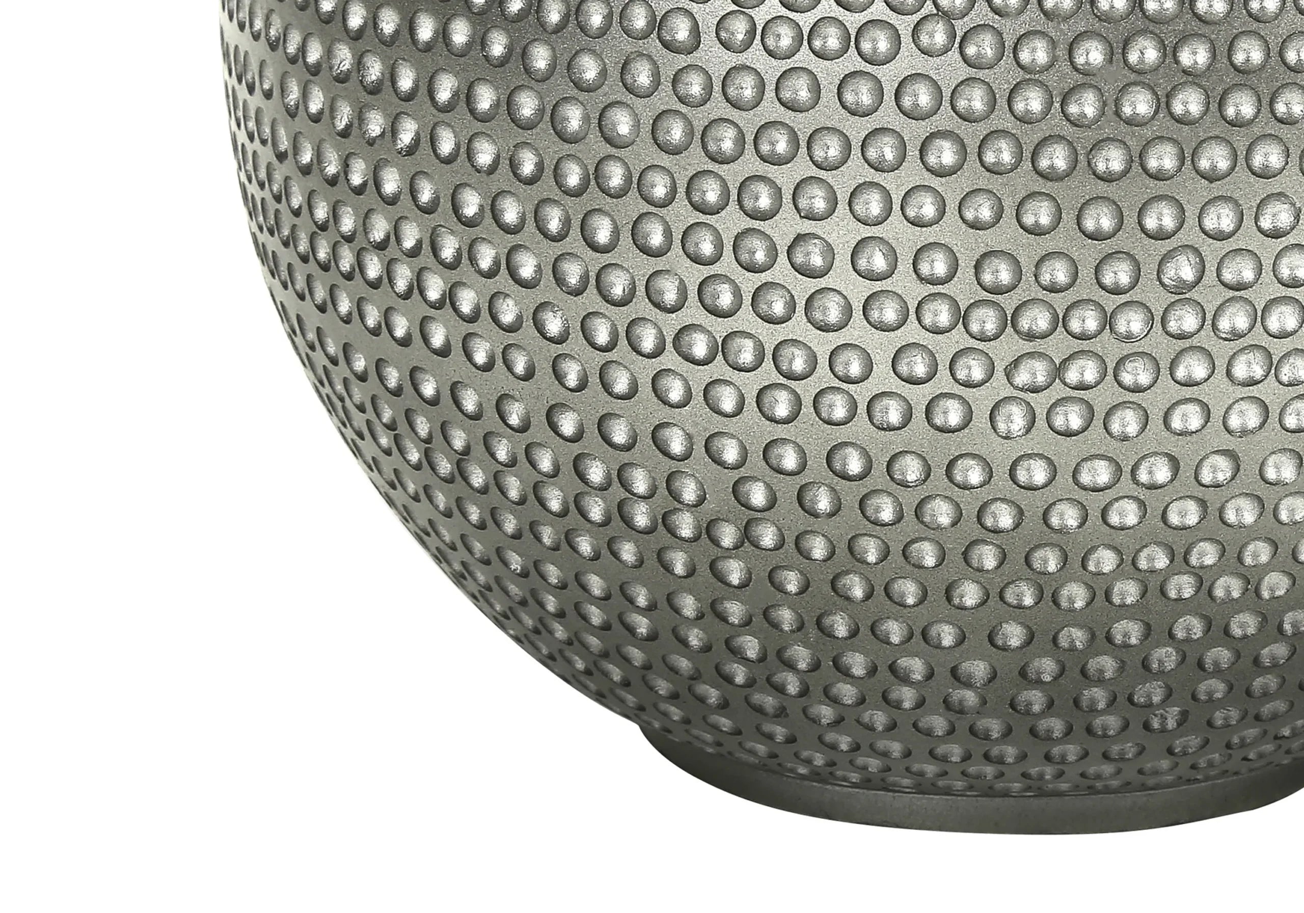 19″ Gray Round Table Lamp With Ivory Drum Shade — view 4