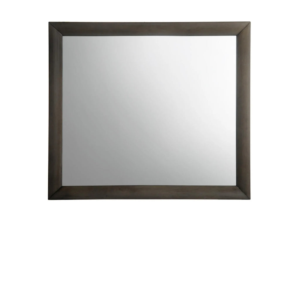 35″ Gray Oak Framed Accent Mirror