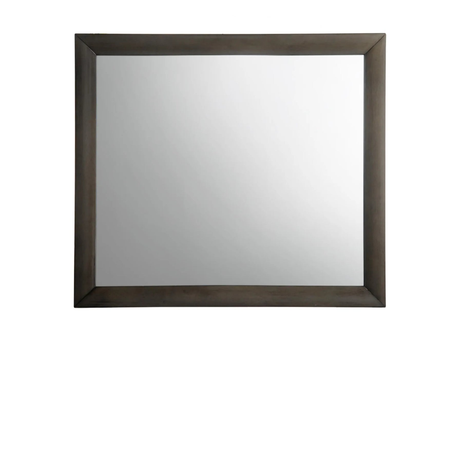 35″ Gray Oak Framed Accent Mirror