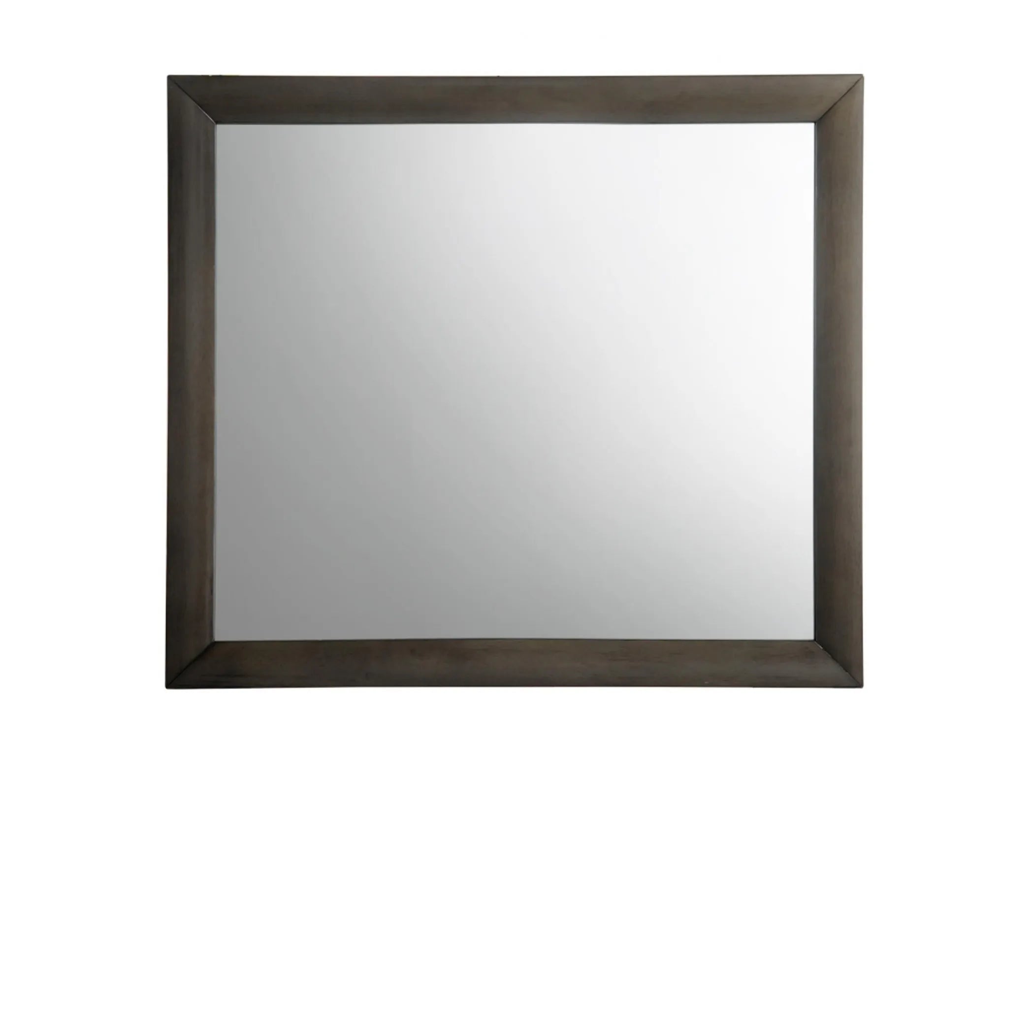 35″ Gray Oak Framed Accent Mirror