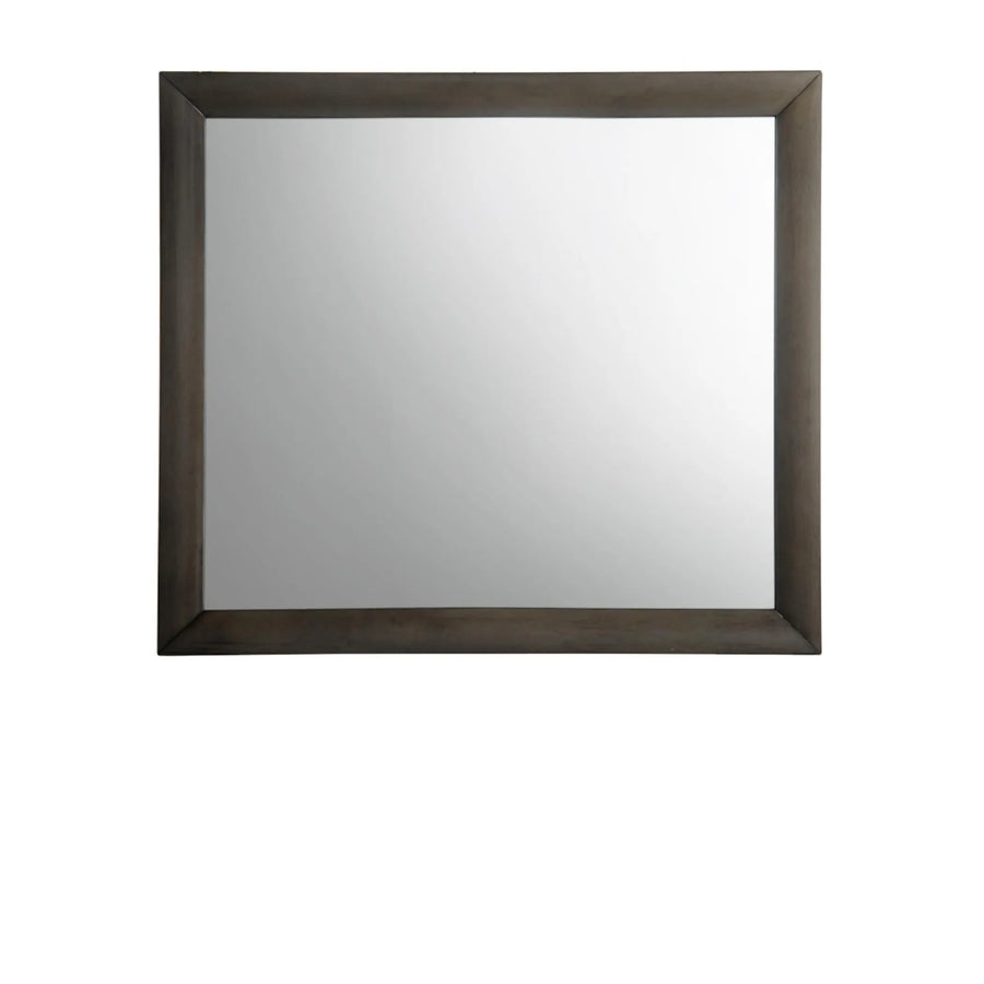 35″ Gray Oak Framed Accent Mirror