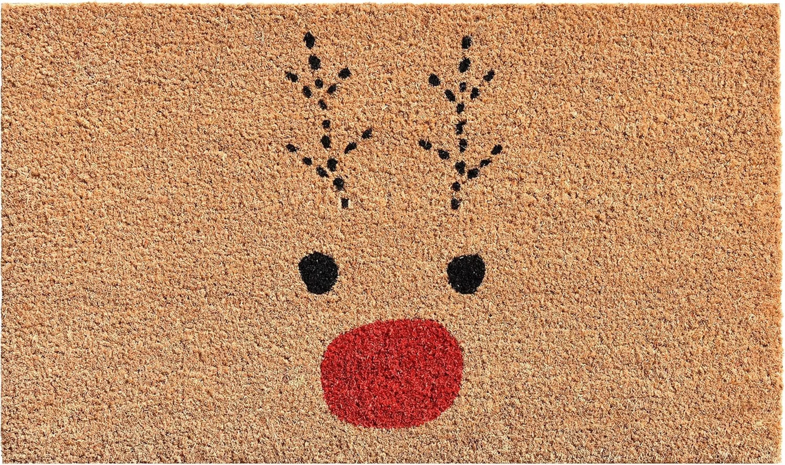 Christmas Reindeer Outdoor Coir Door Mat — view 2