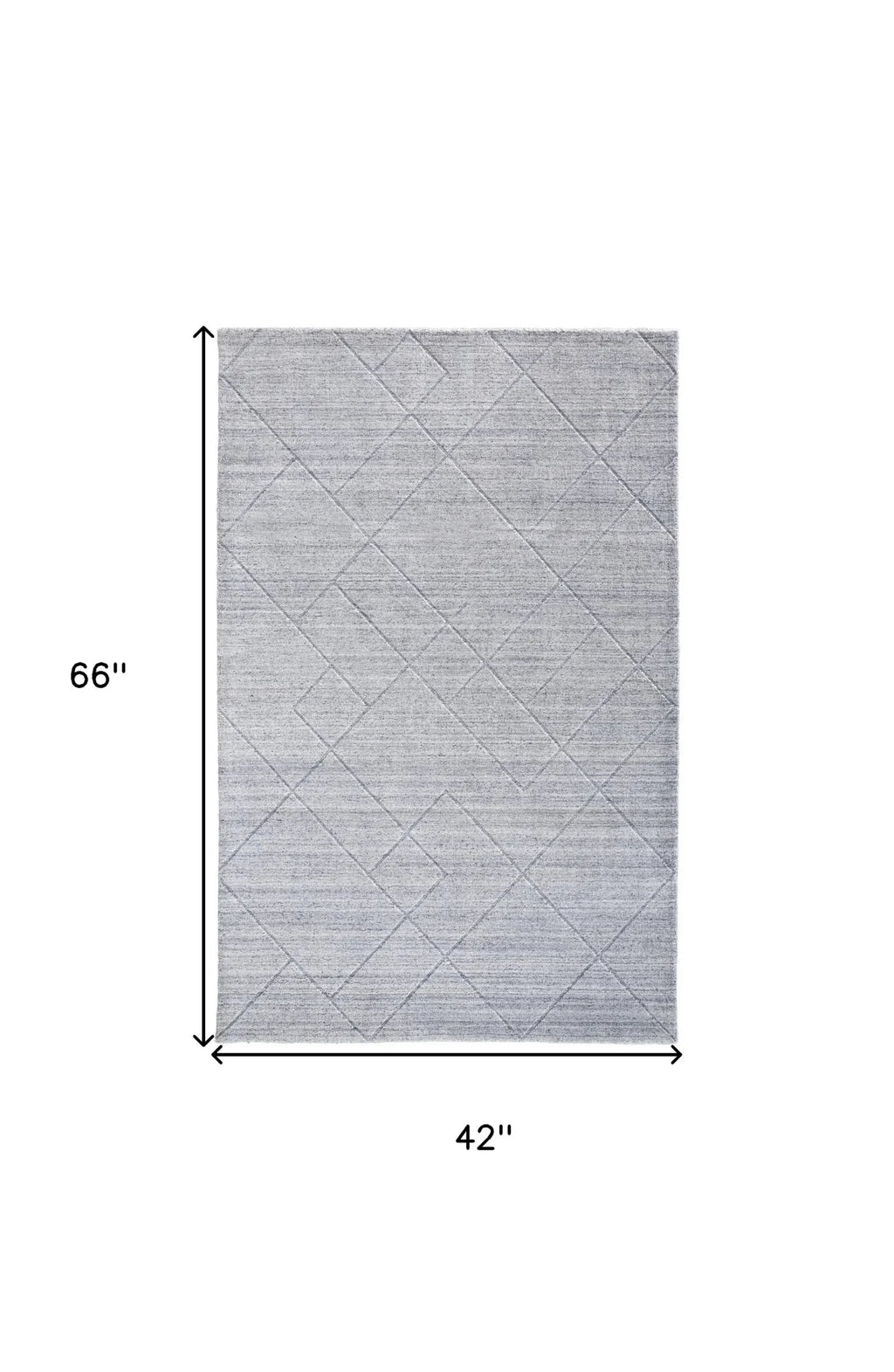 4′ X 6′ Gray Striped Hand Woven Area Rug — view 3