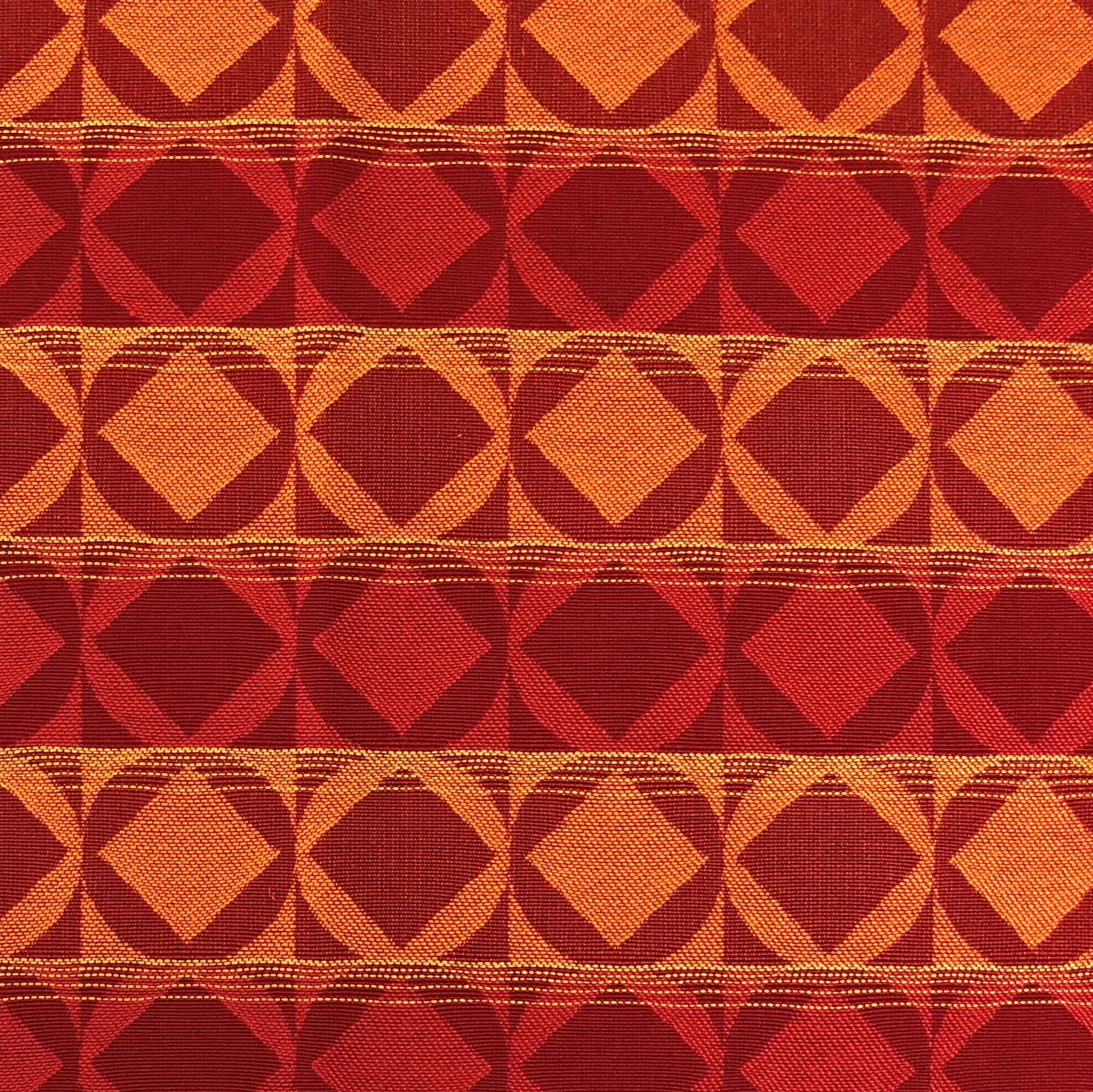 Plutus Celestial Red and Orange Luxury Throw Pillow — view 3