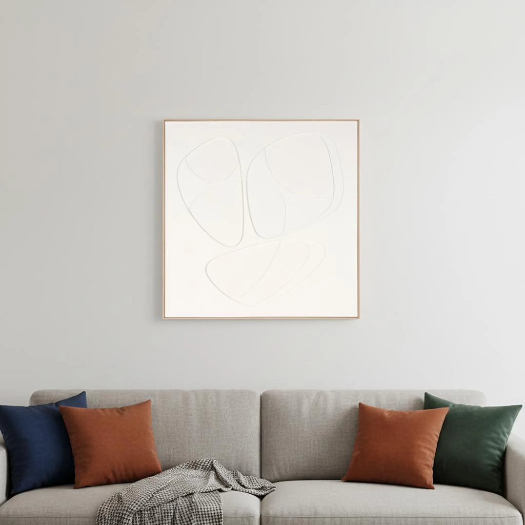 Curvy Geo Trio Brown Shadowbox Wall Art