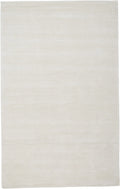 8′ X 11′ White Hand Woven Distressed Area Rug