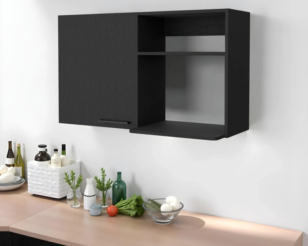 39″ Black Accent Cabinet With Two Shelves