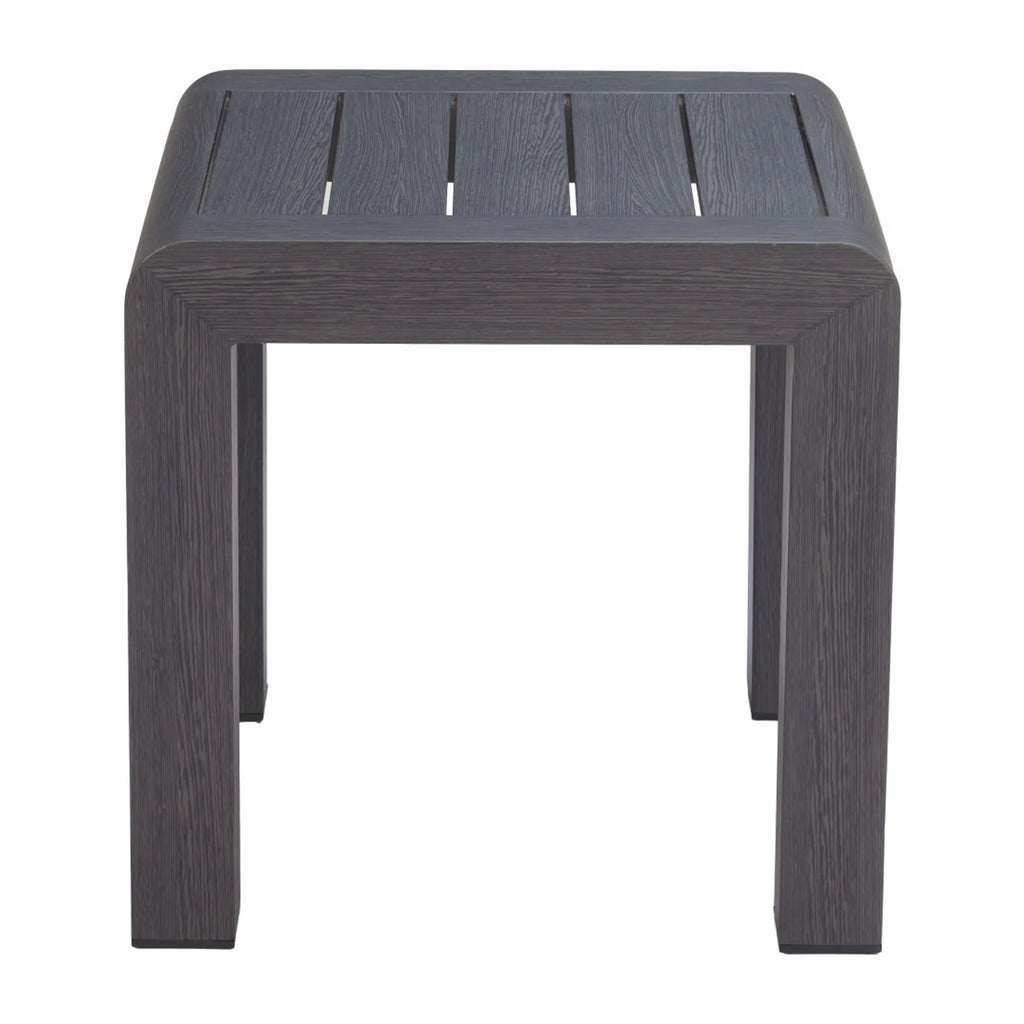 23″ Black Aluminum Square Outdoor Side Table — view 3