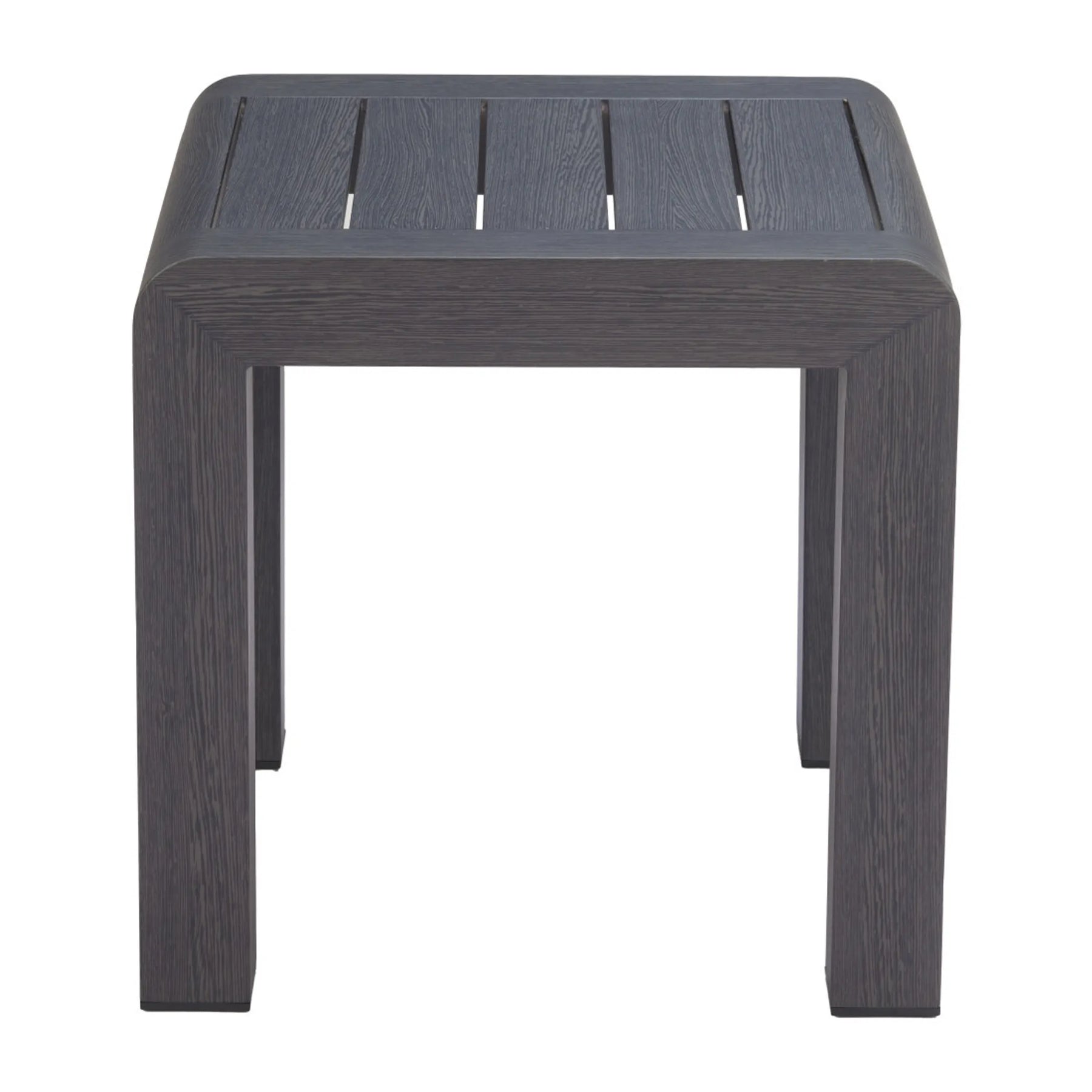 23″ Black Aluminum Square Outdoor Side Table — view 3