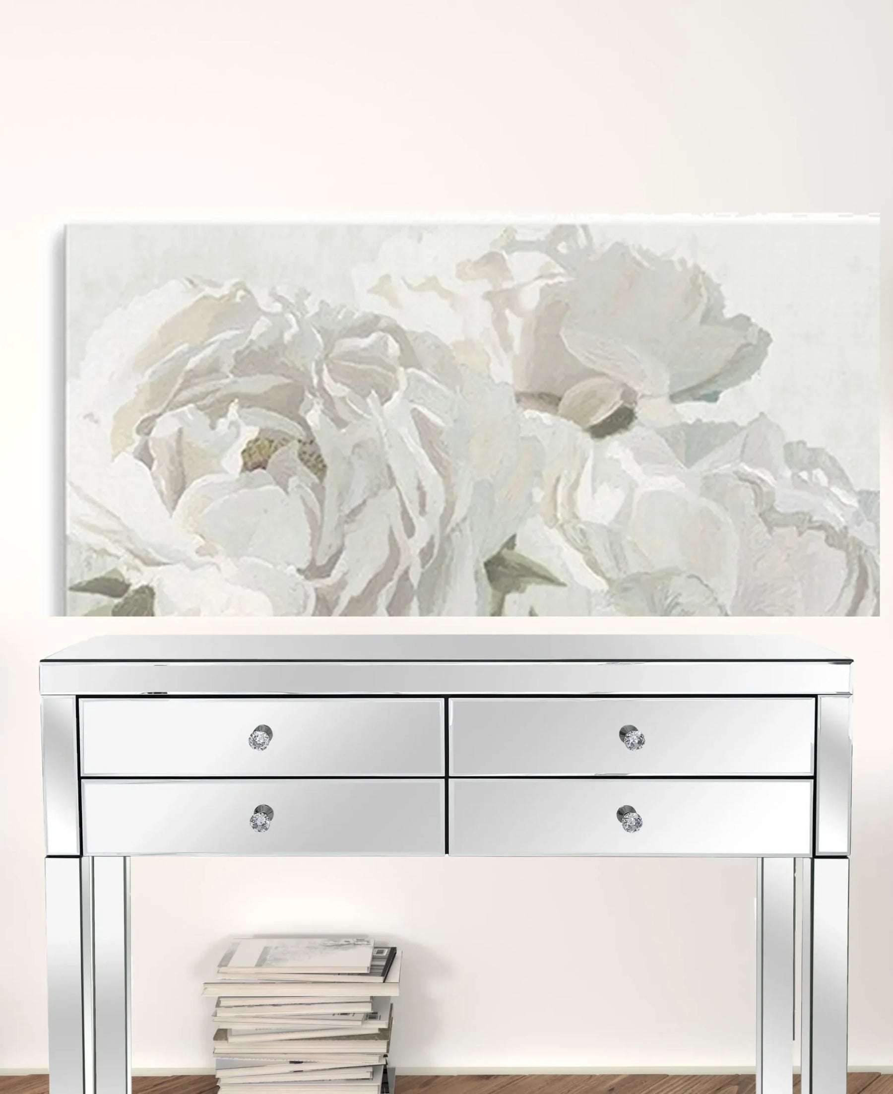 Neutral Flowers In Bloom Unframed Print Wall Art — view 2