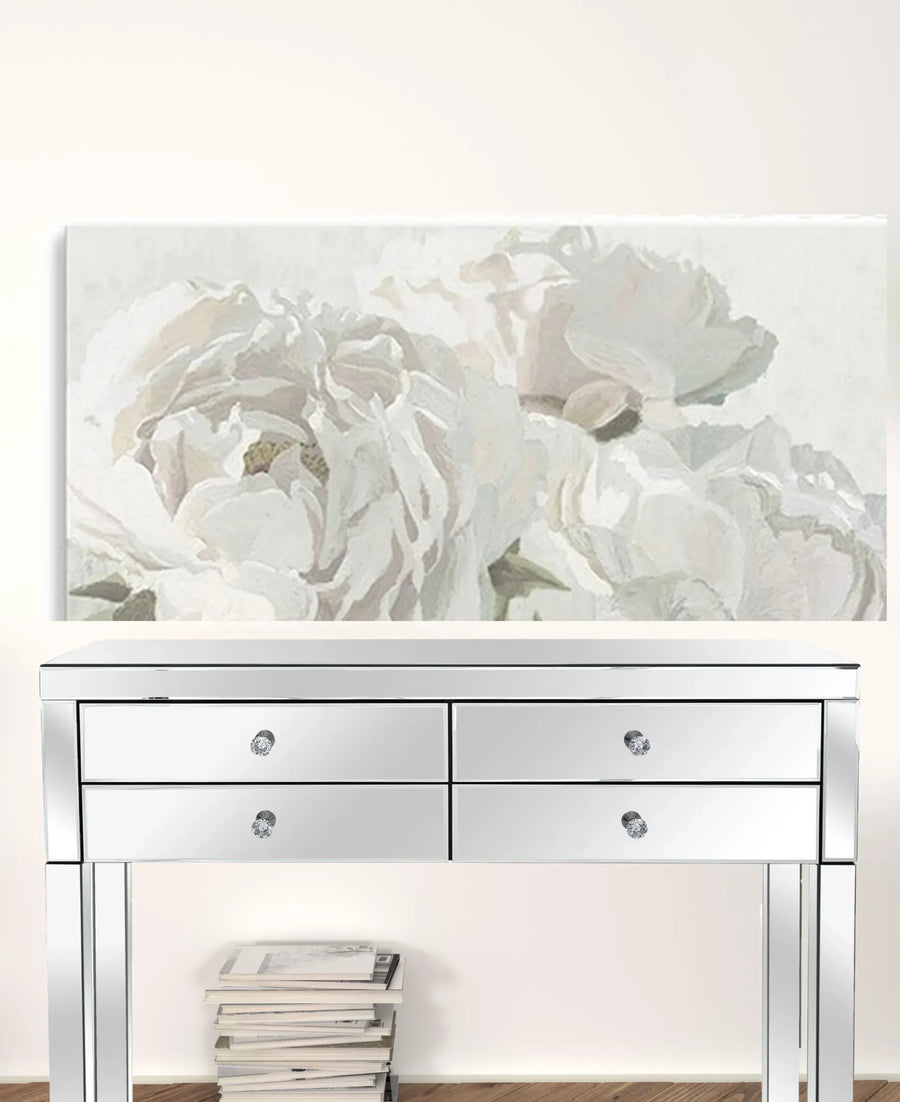 Neutral Flowers In Bloom Unframed Print Wall Art — view 2