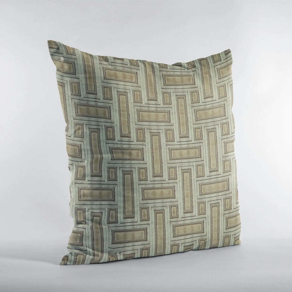 Plutus Bronze Stony Cut Velvet, Some Sparkle To It Luxury Throw Pillow — view 3
