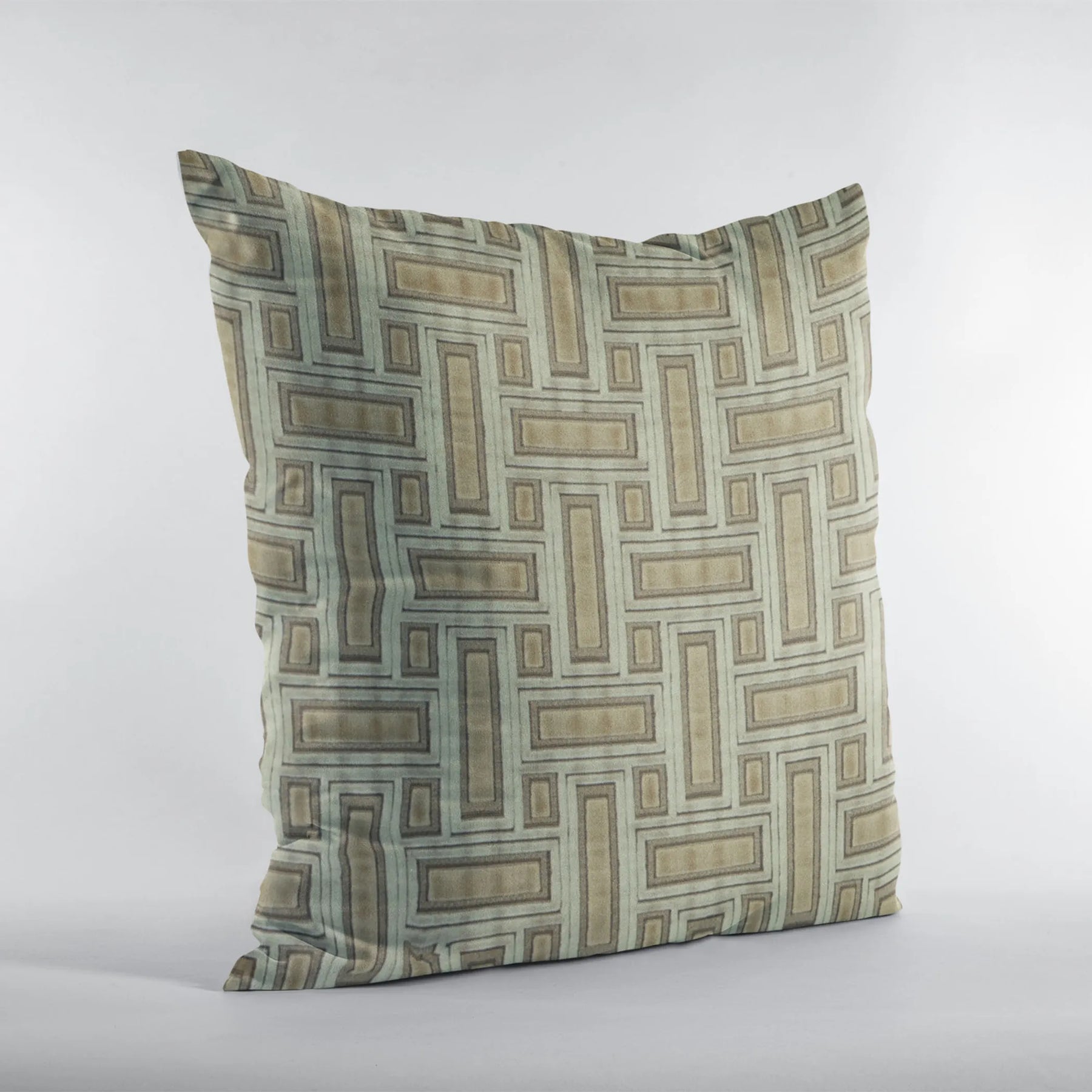 Plutus Bronze Stony Cut Velvet, Some Sparkle To It Luxury Throw Pillow — view 3