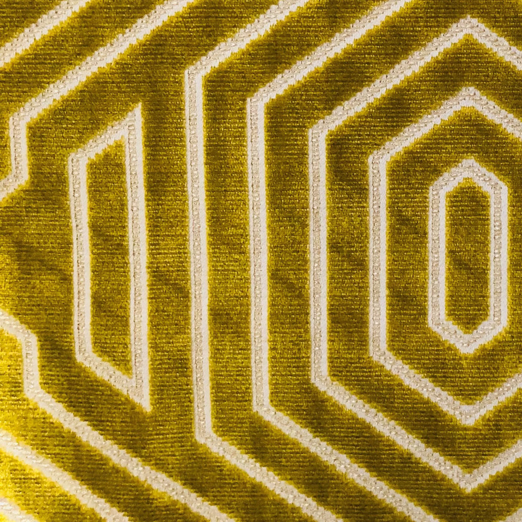 Plutus Goldenrod Velvet Gold Geometric Luxury Throw Pillow — view 3