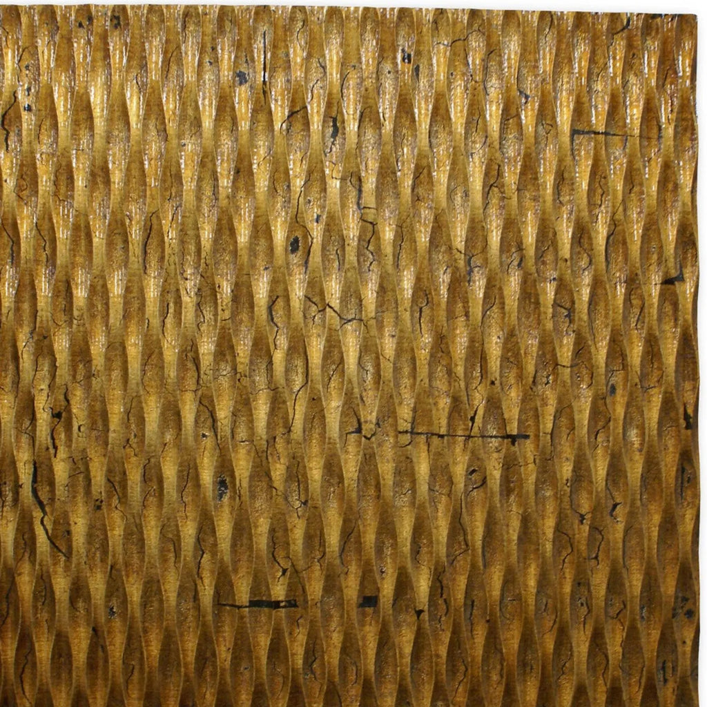 1 x 24 x 24 Gold Metallic Ridge – Wall Art Wood Wall Art — view 4