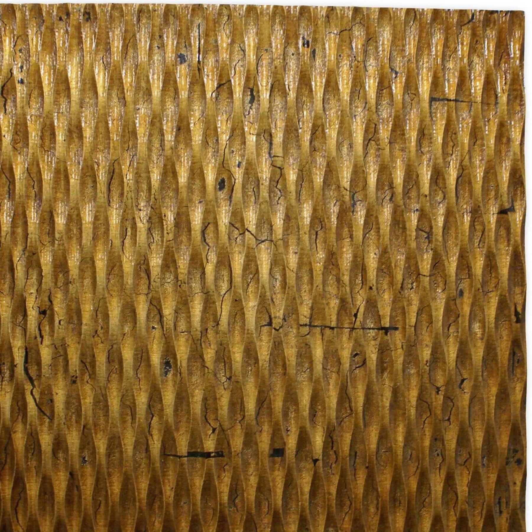 1 x 24 x 24 Gold Metallic Ridge – Wall Art Wood Wall Art — view 4