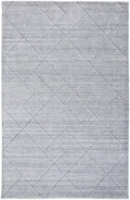 8′ X 10′ Gray And Silver Striped Hand Woven Area Rug