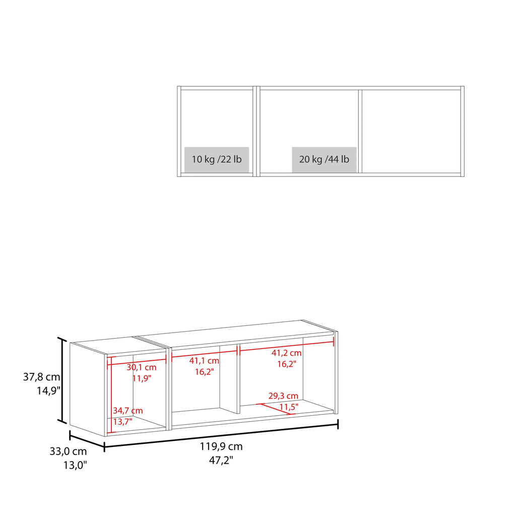 Aster 47″ W Wall Cabinet Smoke — view 2