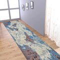 Rugsotic Carpets Hand Knotted Wool 2’6”x10′ Runner Area Rug Abstract