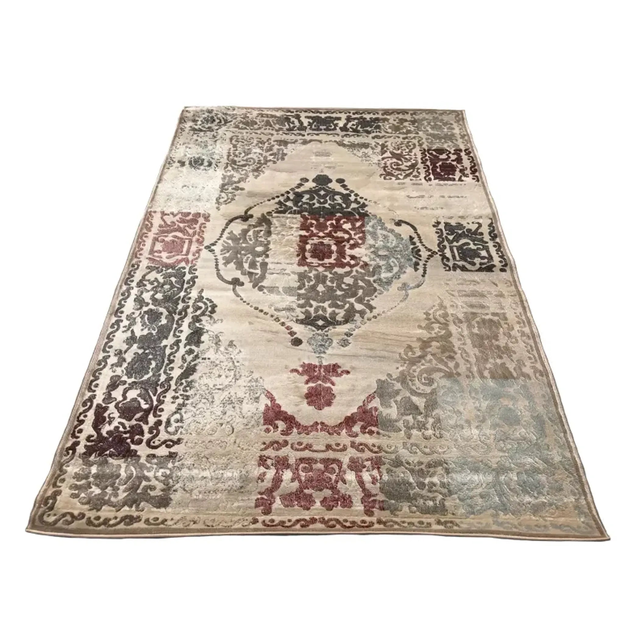 7’10” x 10’3″ Feet Vintage Beige Silky Glam Area Rug — view 2