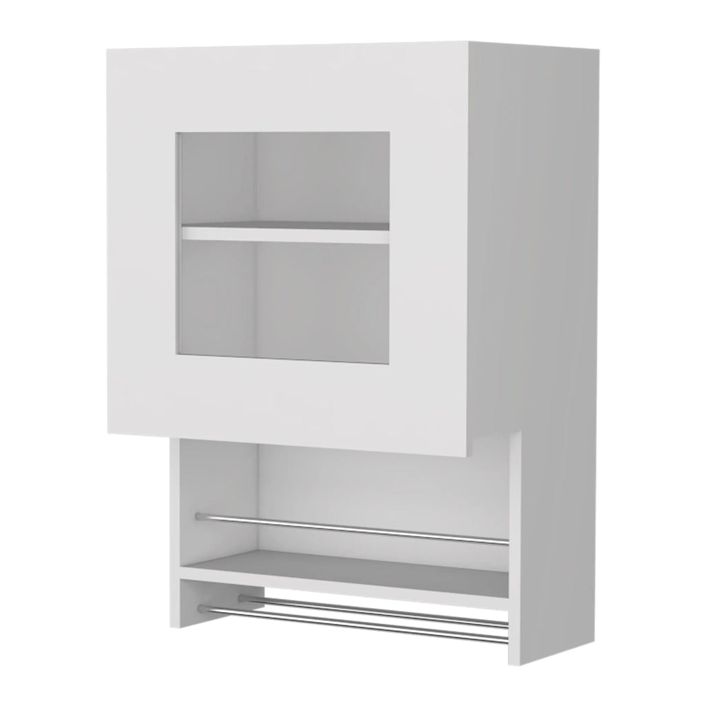 20″ White Accent Cabinet With Two Shelves