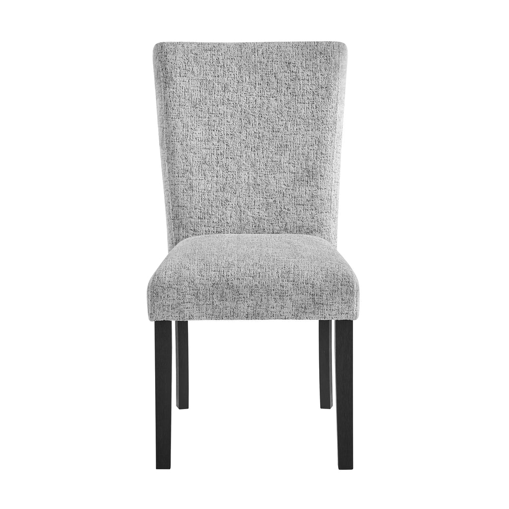 Set of Two Light Upholstered Fabric And Wood Dining Side Chairs — view 4