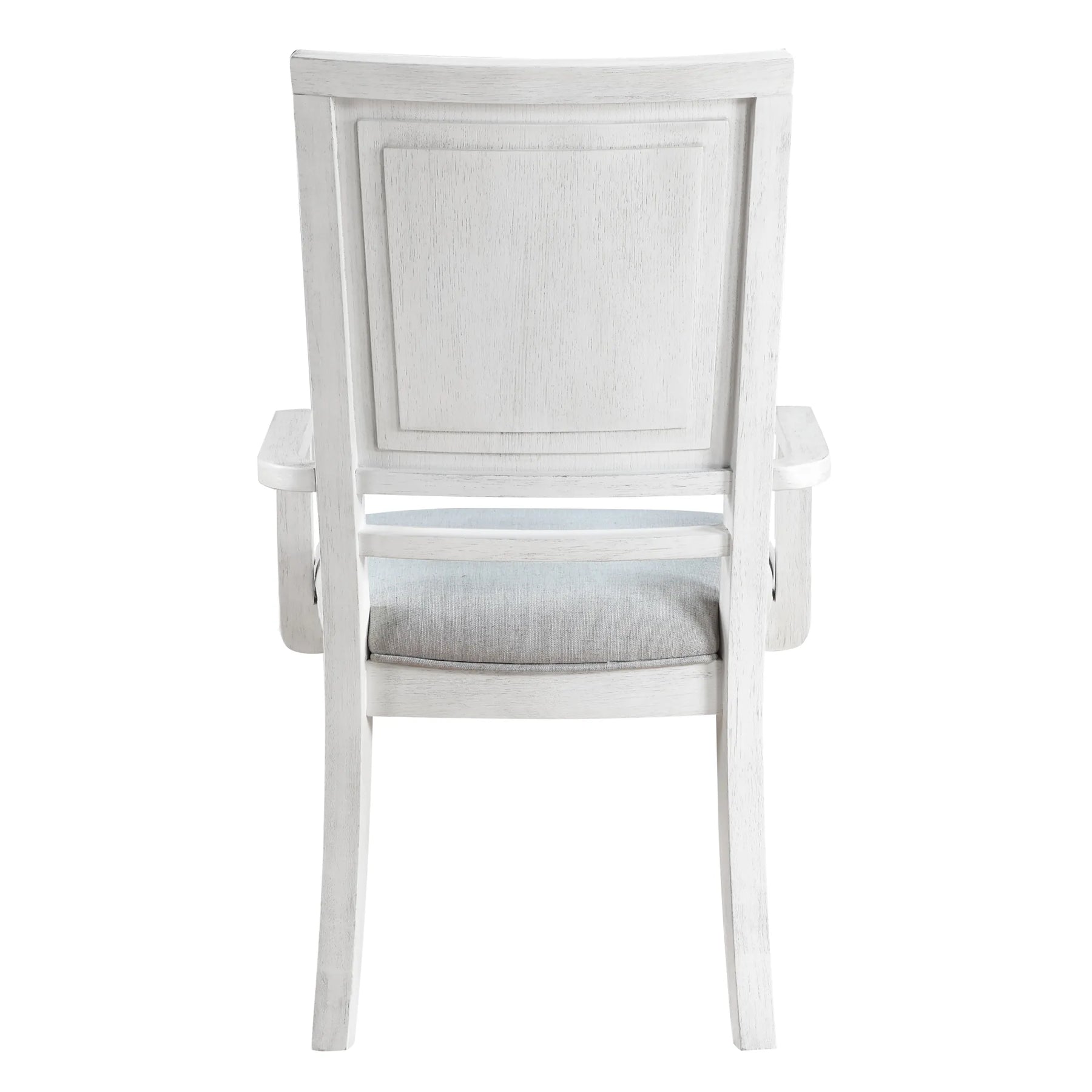 Sunset Trading Dover Dining Chair with Arms | Padded Upholstered Seat & Back Armchair | Set of 2 | Cerused White Oak Wood —…