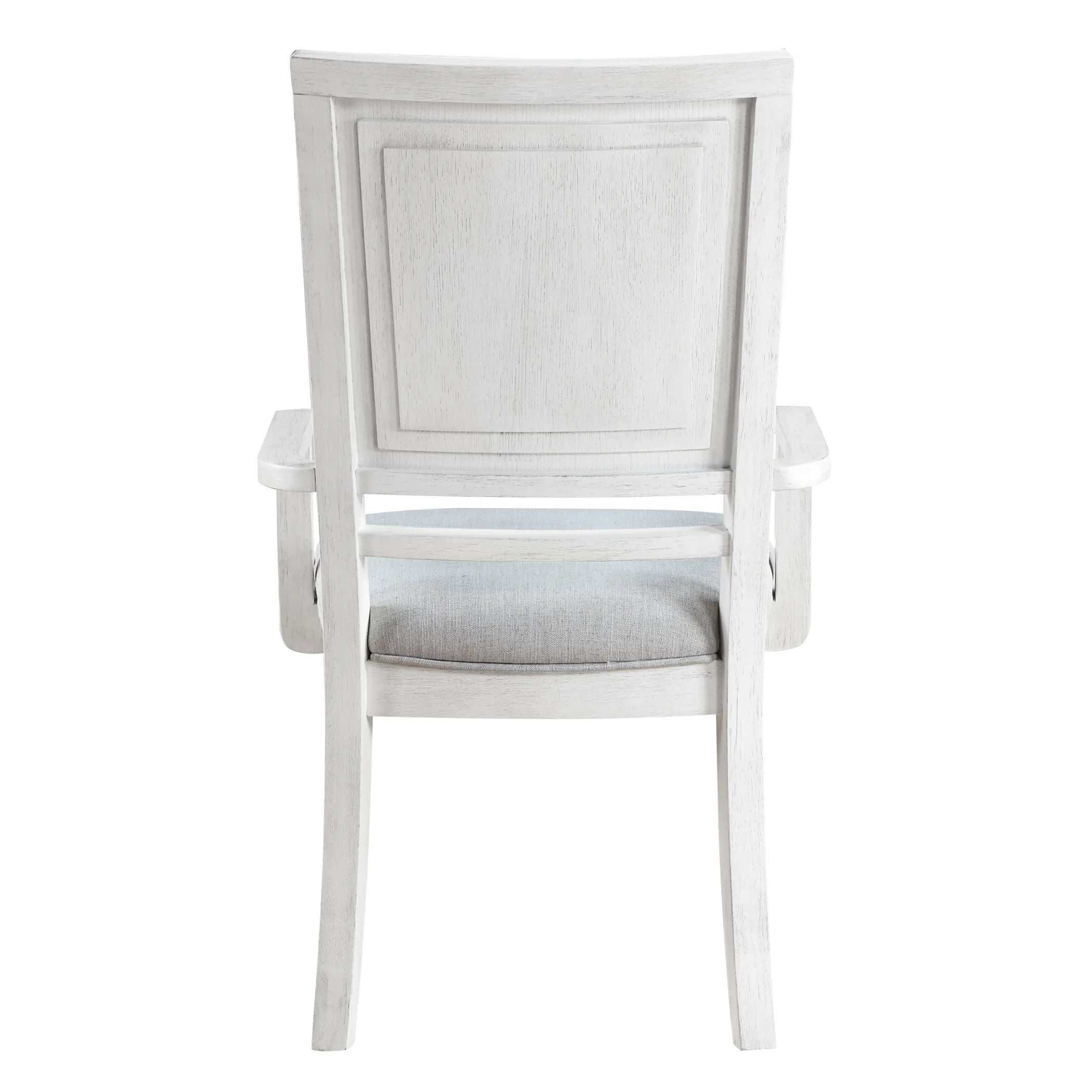 Sunset Trading Dover Dining Chair with Arms | Padded Upholstered Seat & Back Armchair | Set of 2 | Cerused White Oak Wood —…