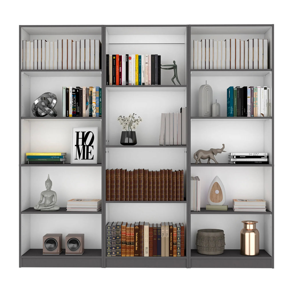 Bartow 3 Piece Living Room Set with 3 Bookcases — view 2