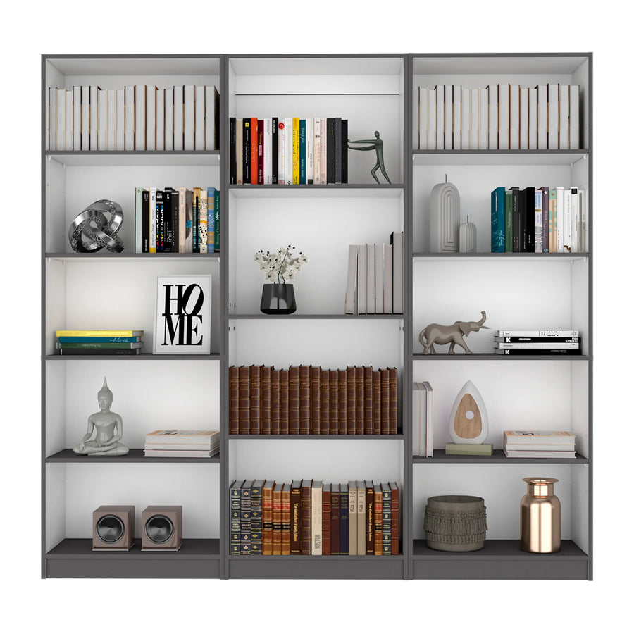 Bartow 3 Piece Living Room Set with 3 Bookcases — view 2