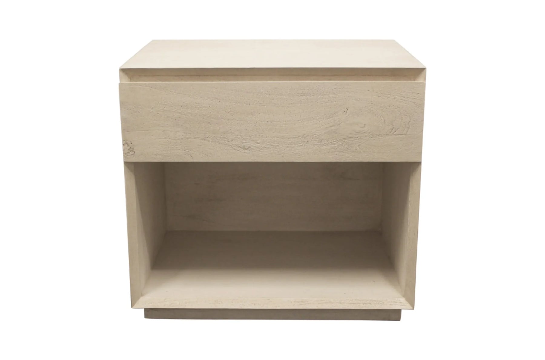 24″ Natural One Drawer Solid Wood Nightstand — view 2