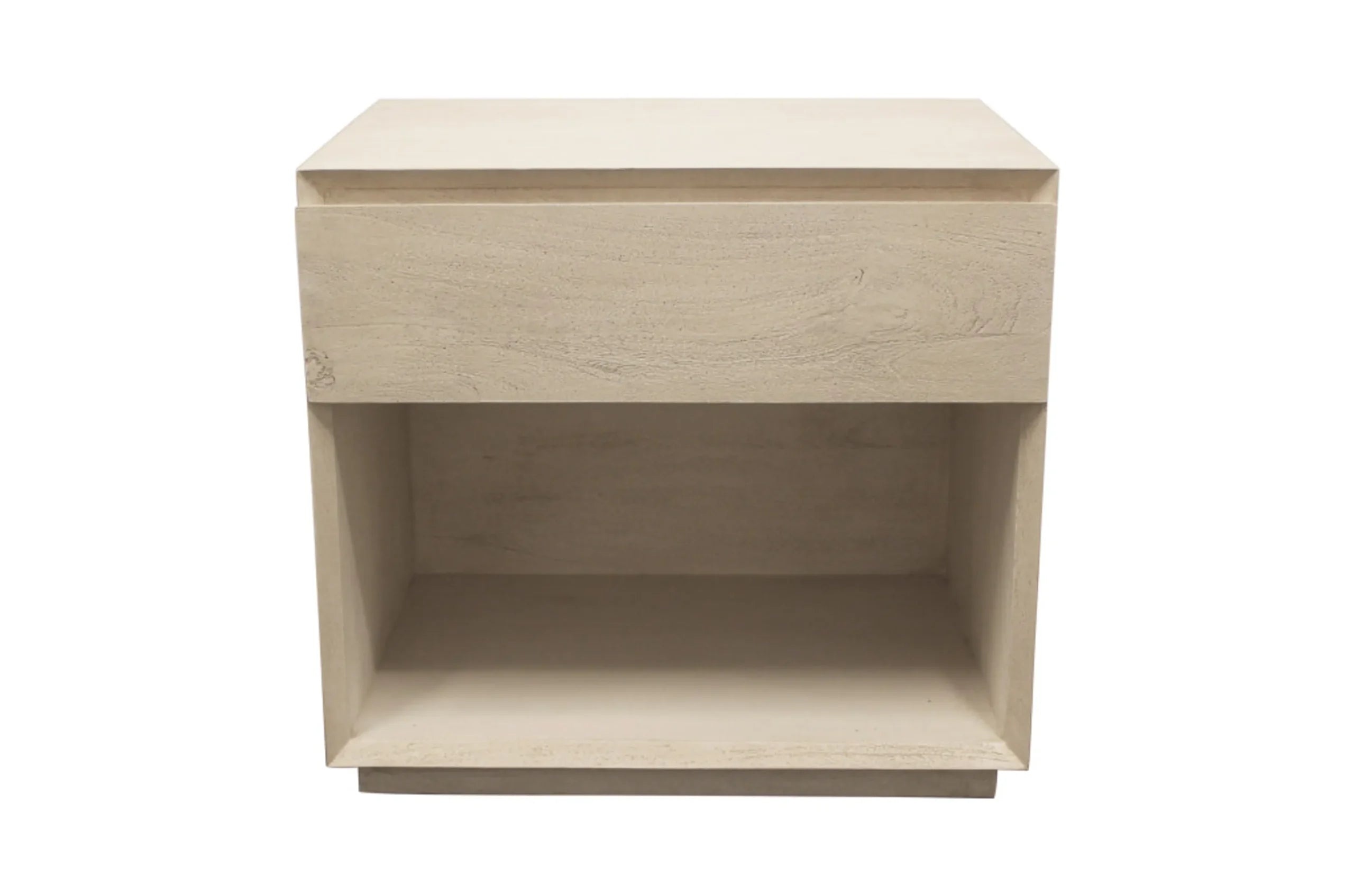 24″ Natural One Drawer Solid Wood Nightstand — view 2