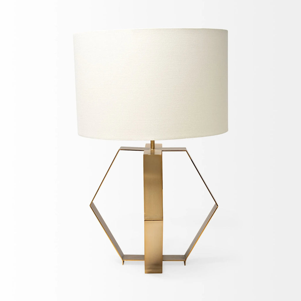 Gold Geometric Design Table Lamp — view 2