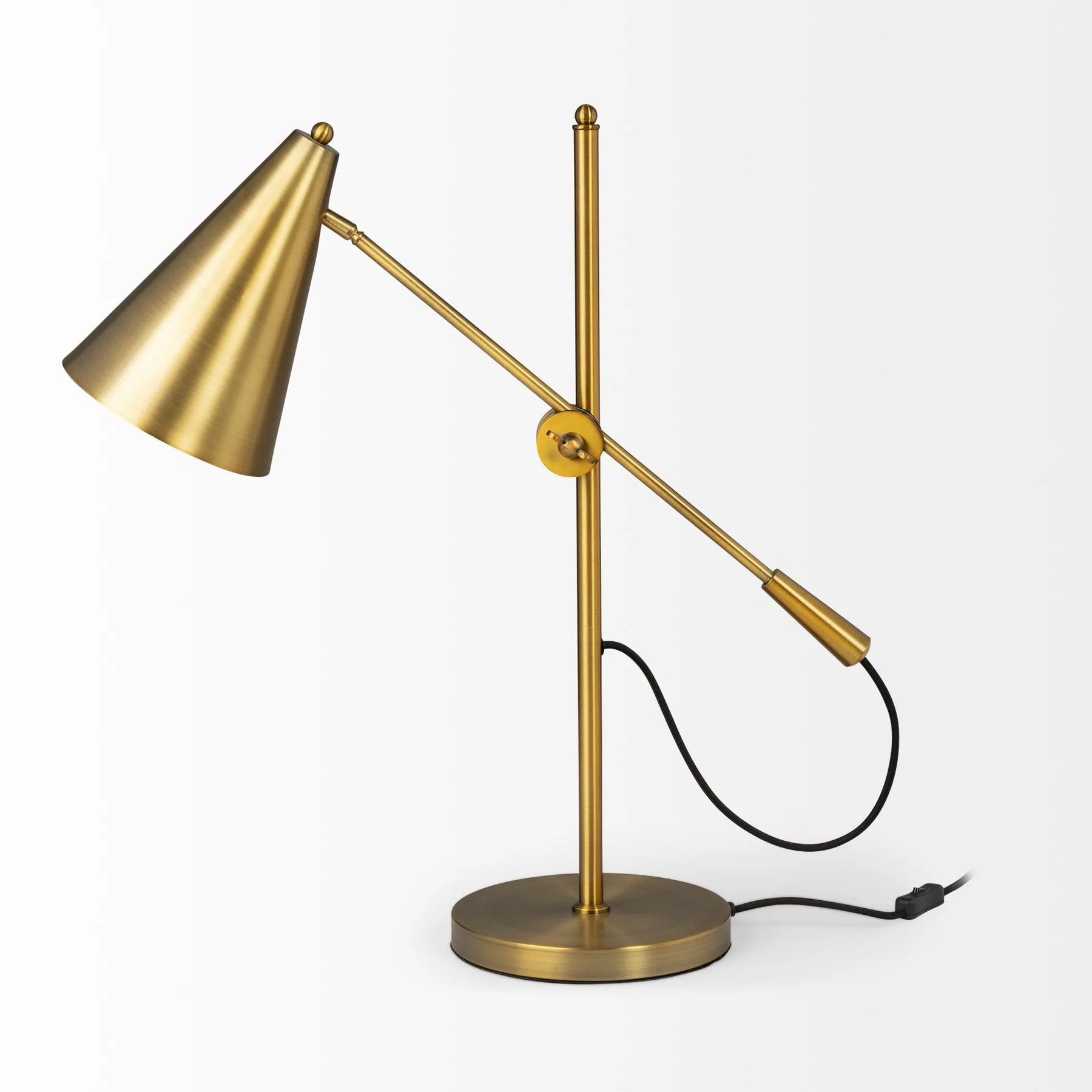 26″ Gold Lamp Base LED With Gold Shade — view 2