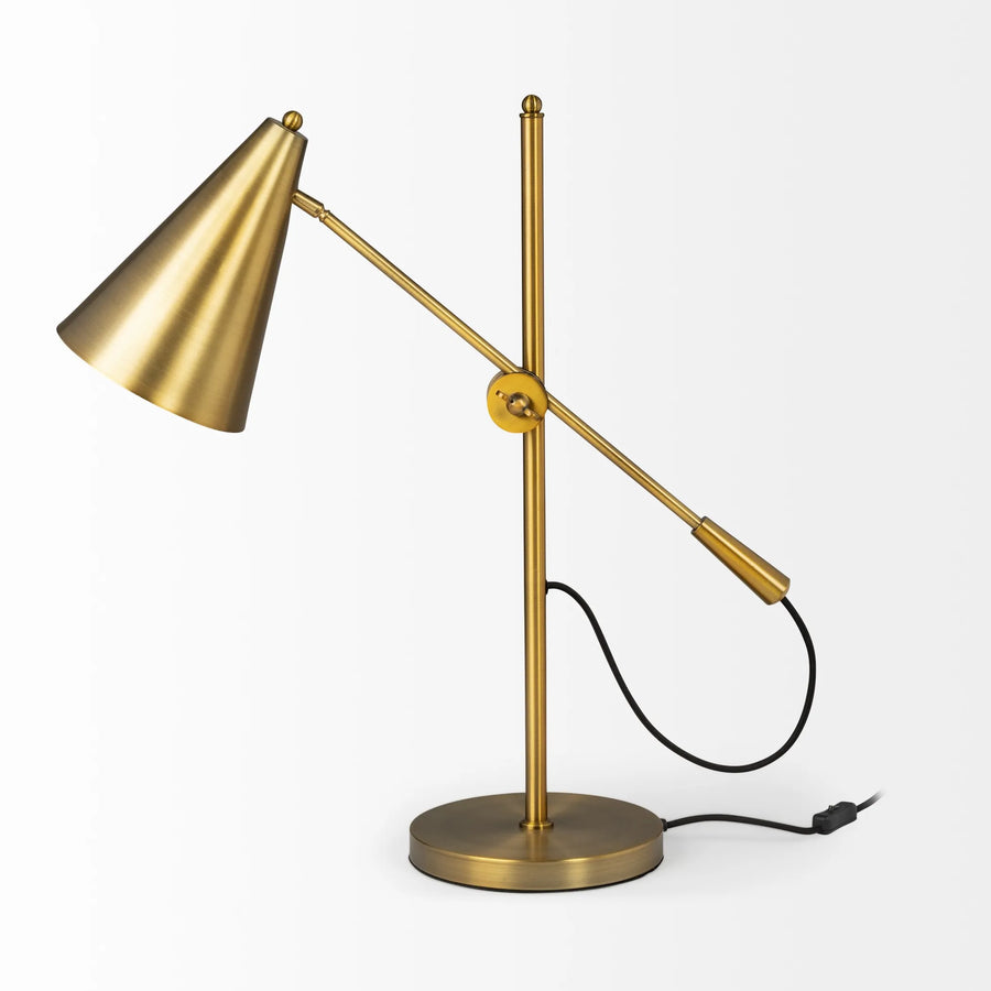 26″ Gold Lamp Base LED With Gold Shade — view 2