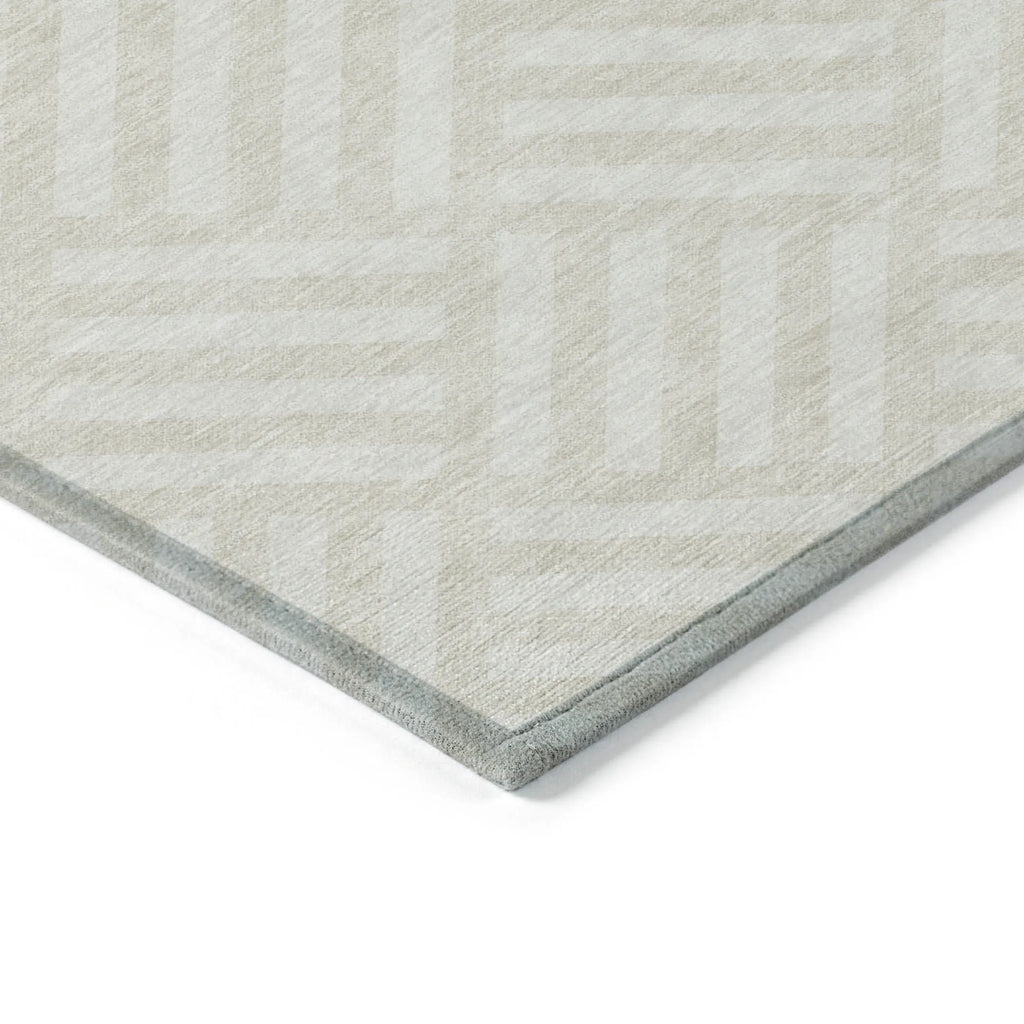 10′ X 14′ Ivory And Beige Geometric Washable Indoor Outdoor Area Rug — view 4