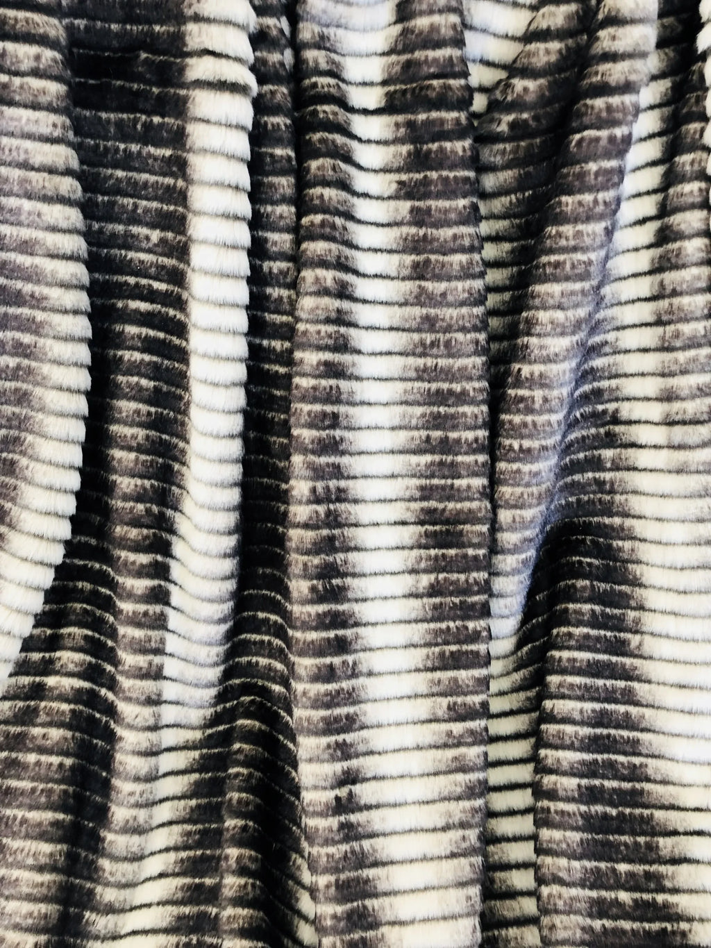 Plutus Gray and Taupe Faux Fur Luxury Throw — view 3