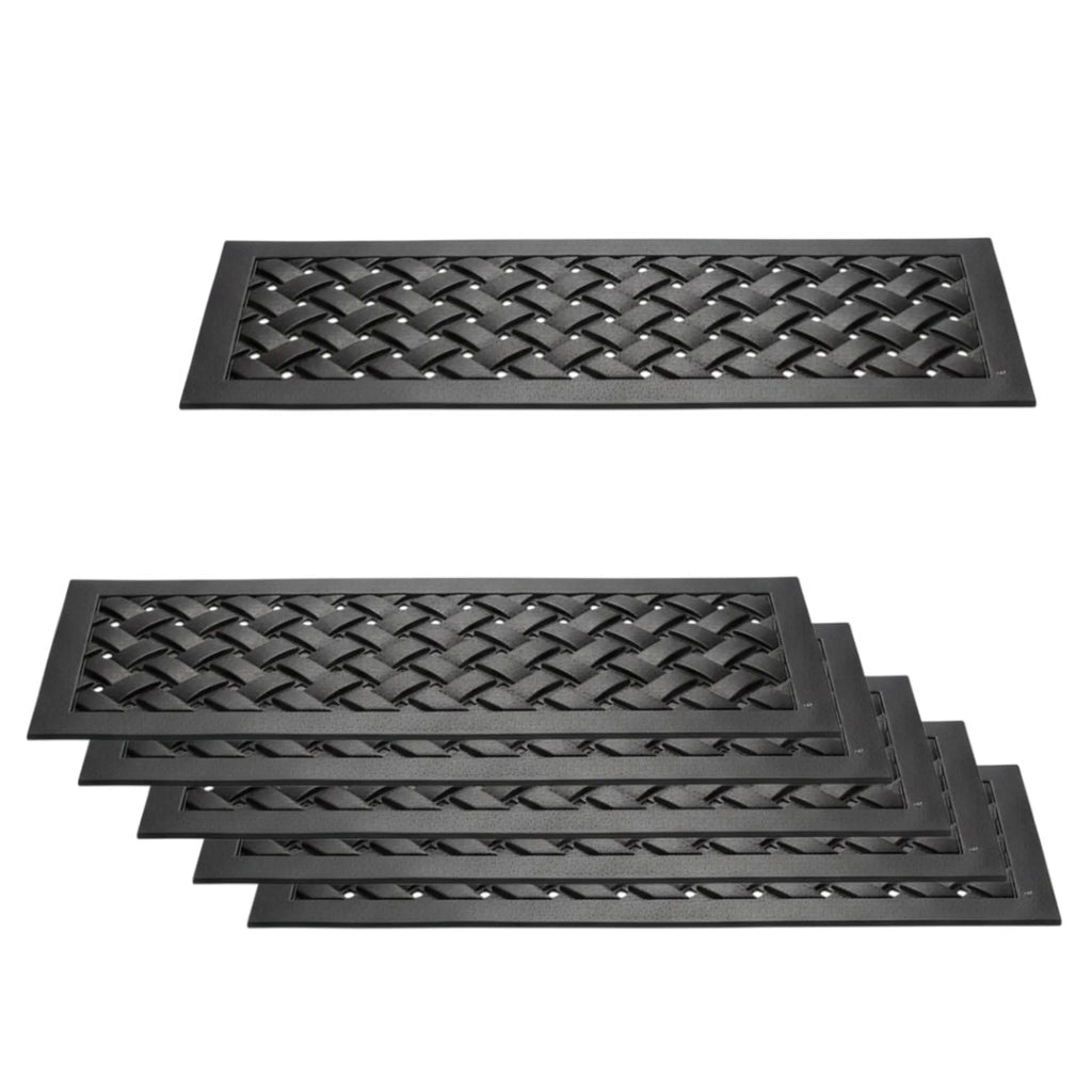 Set Of Six Lattice Outdoor Rubber Stair Treads — view 3