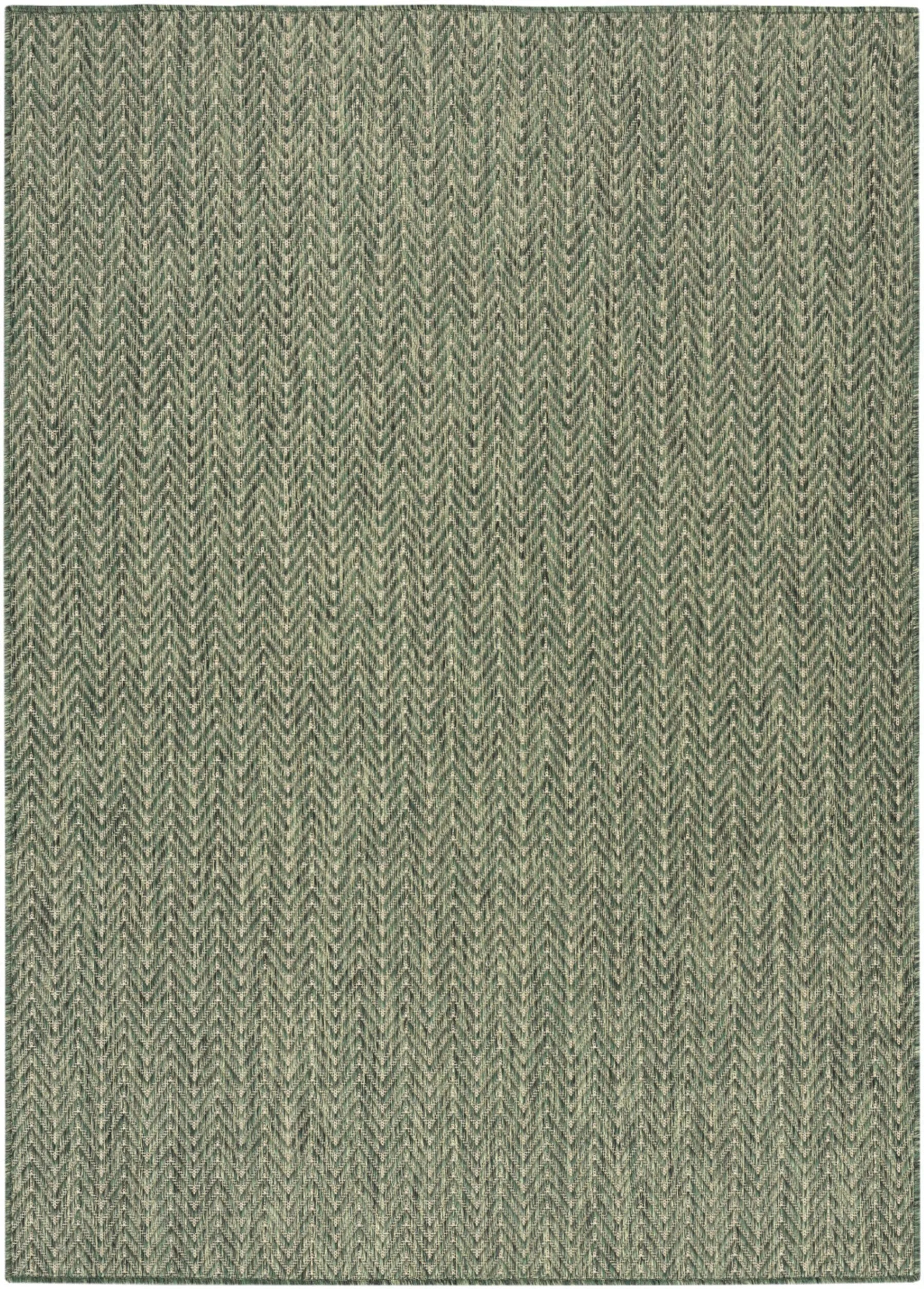 6′ X 9′ Green Geometric Indoor Outdoor Area Rug — view 3