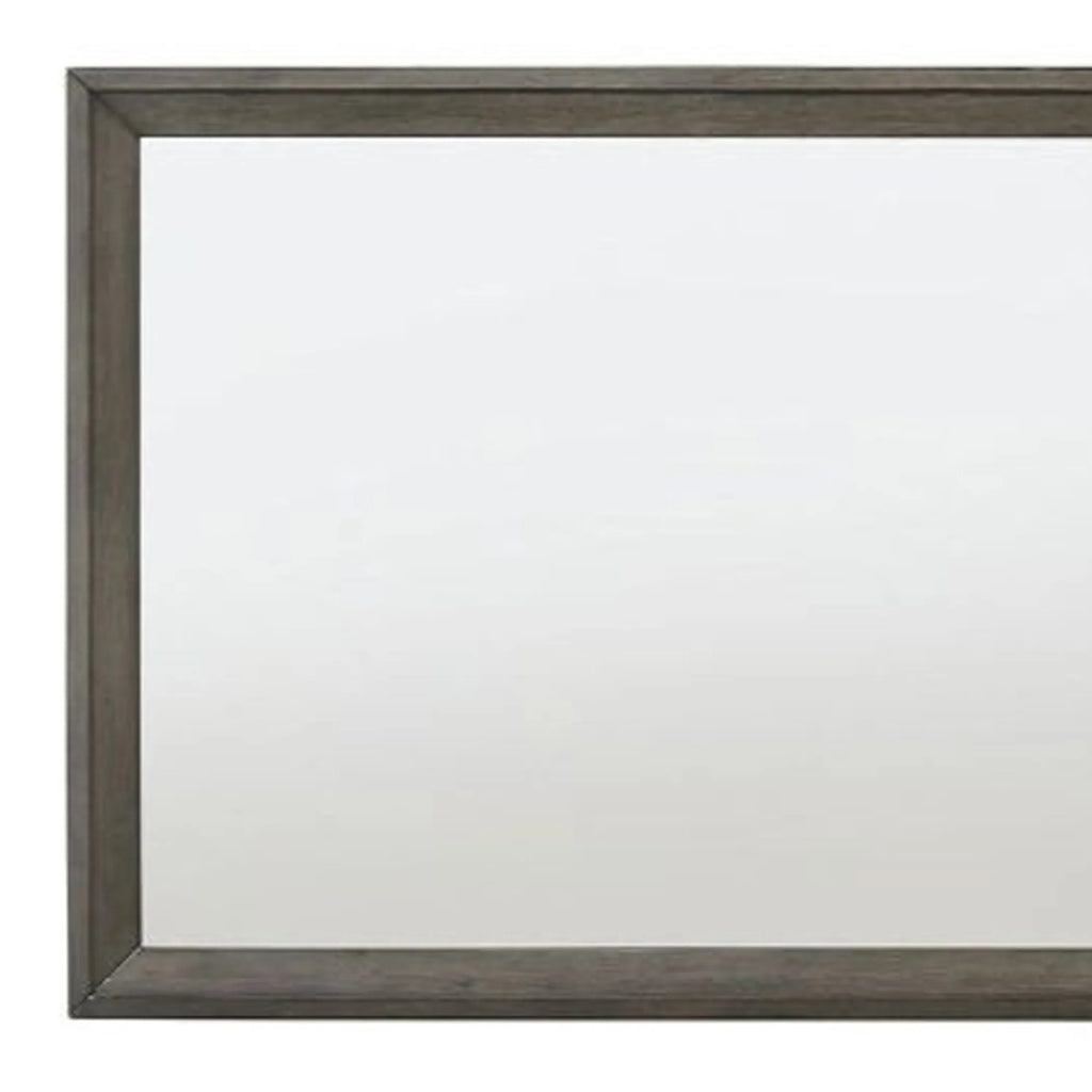 32″ Gray Oak Dresser Mirror — view 4