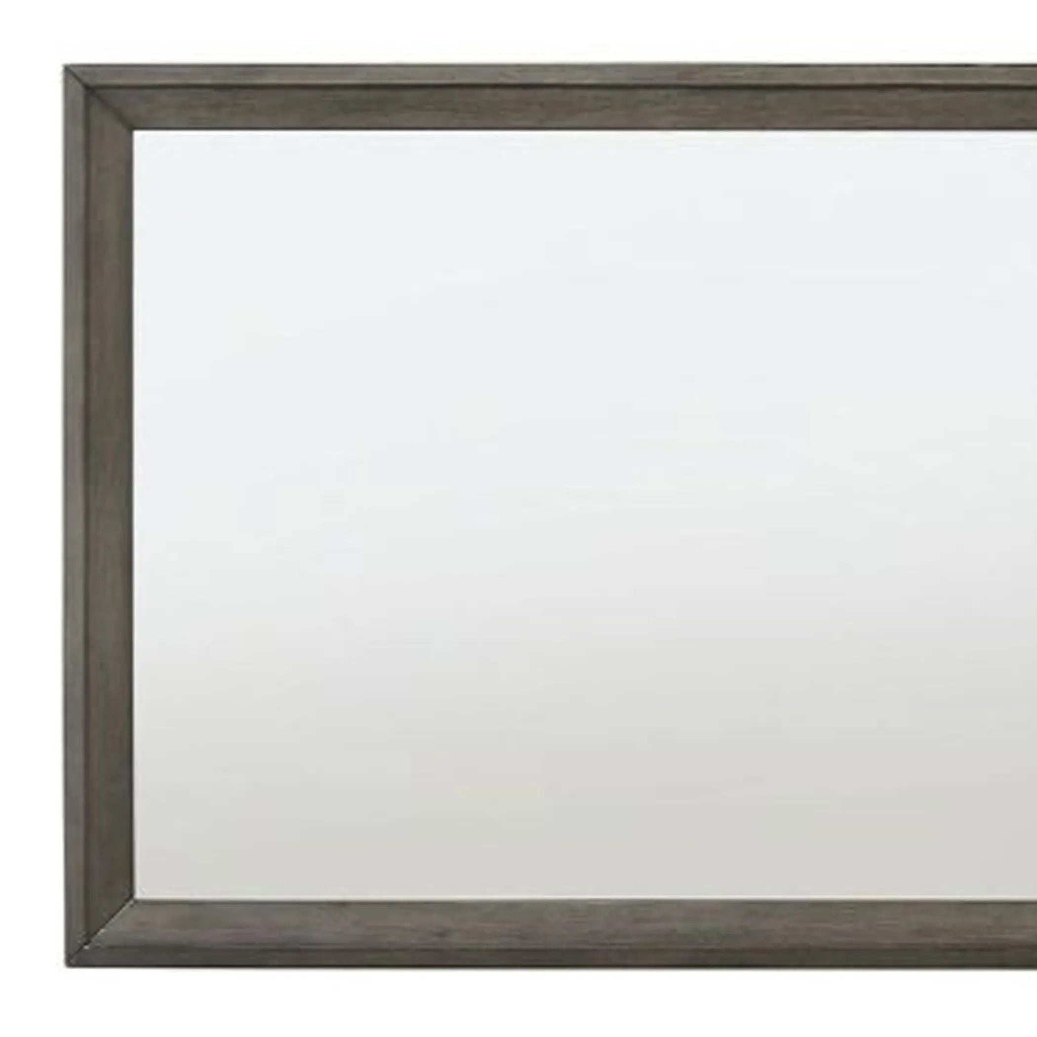 32″ Gray Oak Dresser Mirror — view 4