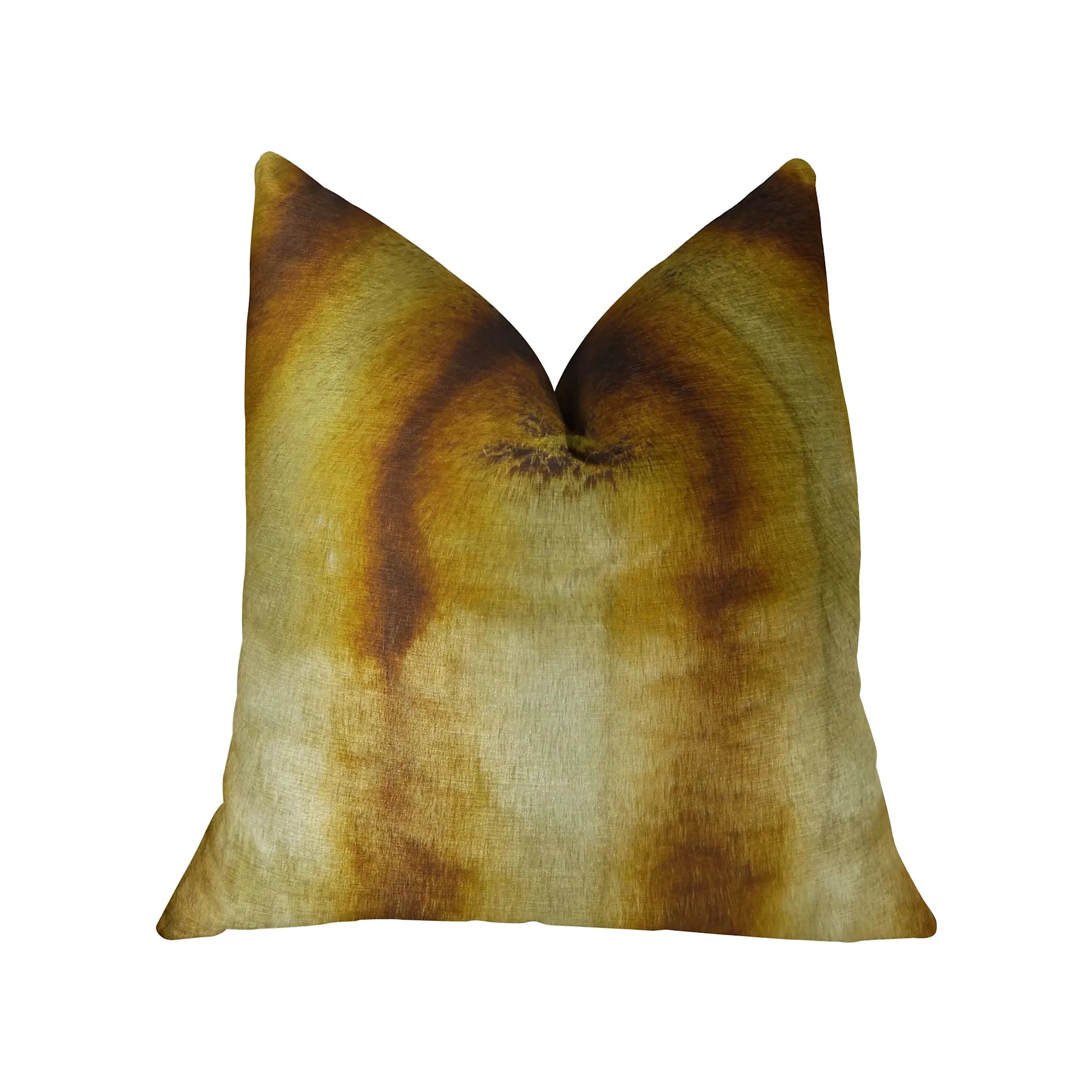 Plutus Gleaming Chinchilla Gold Beige Brown Handmade Luxury Pillow