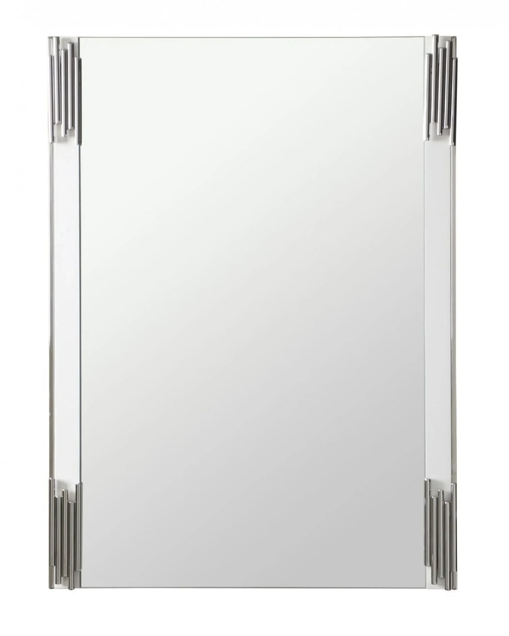 43″ White Steel Framed Accent Mirror — view 3
