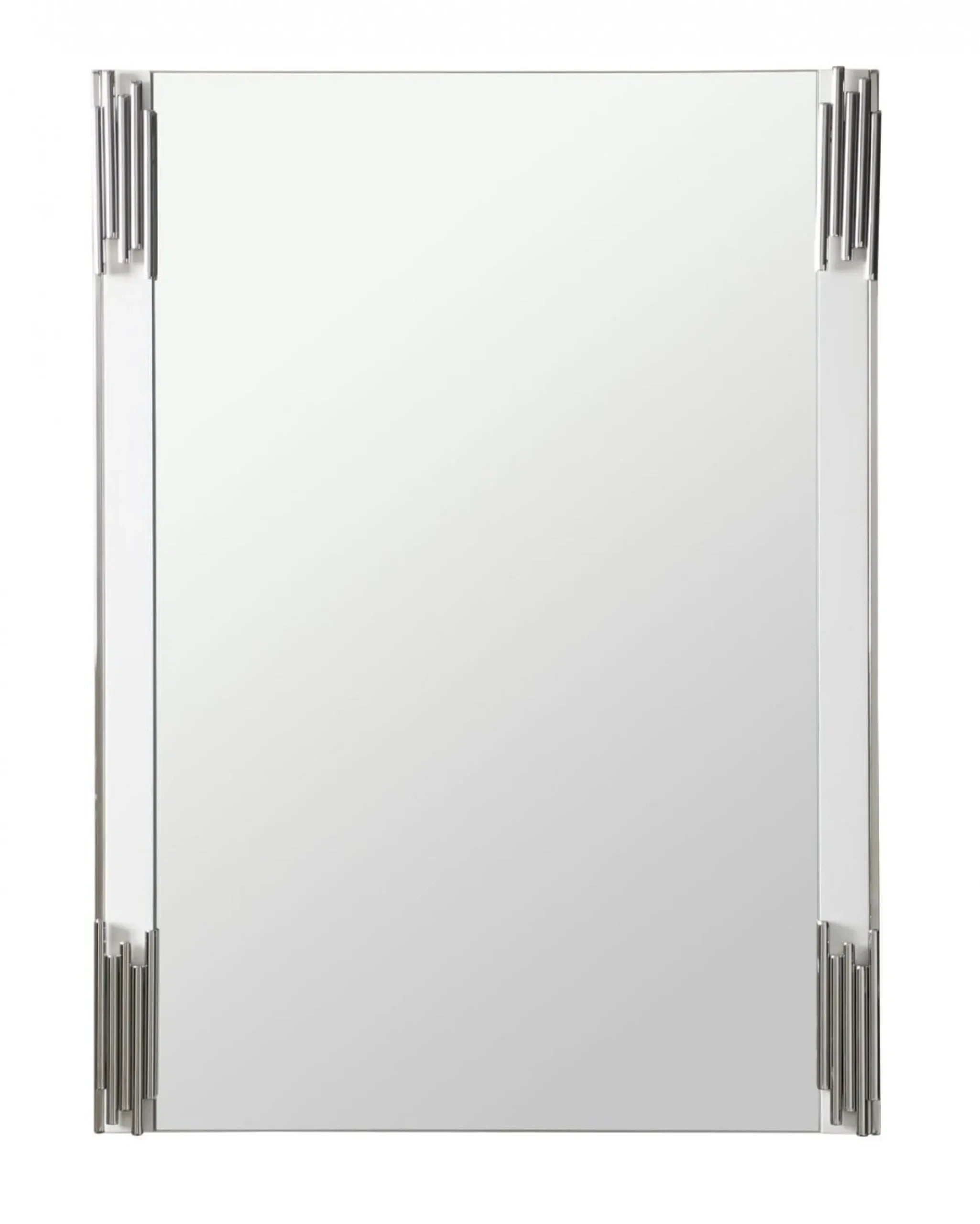 43″ White Steel Framed Accent Mirror — view 3