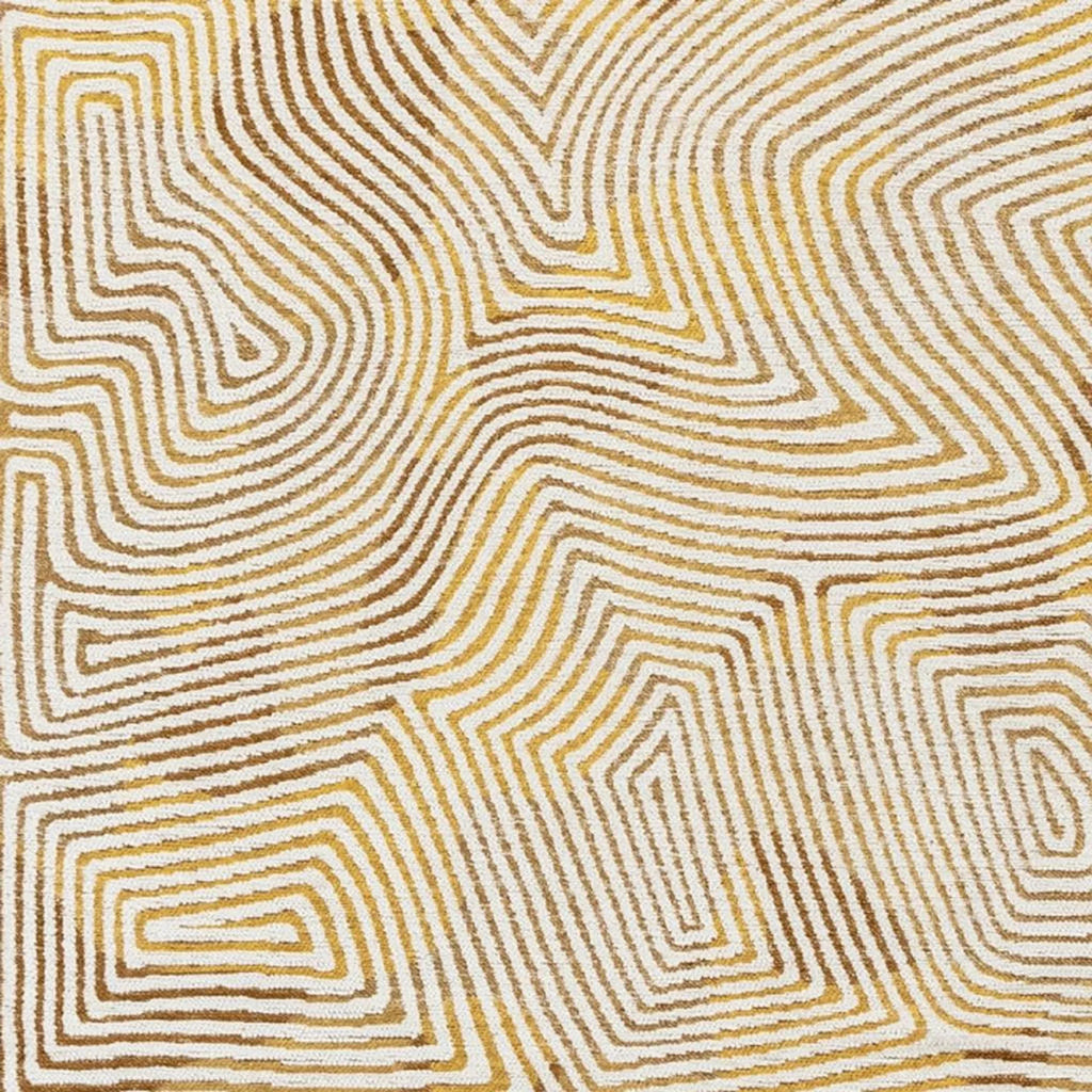 2′ X 5′ Beige Gold And Brown Geometric Washable Area Rug With UV Protection — view 4