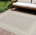 6′ X 9′ Gray Geometric Indoor Outdoor Area Rug