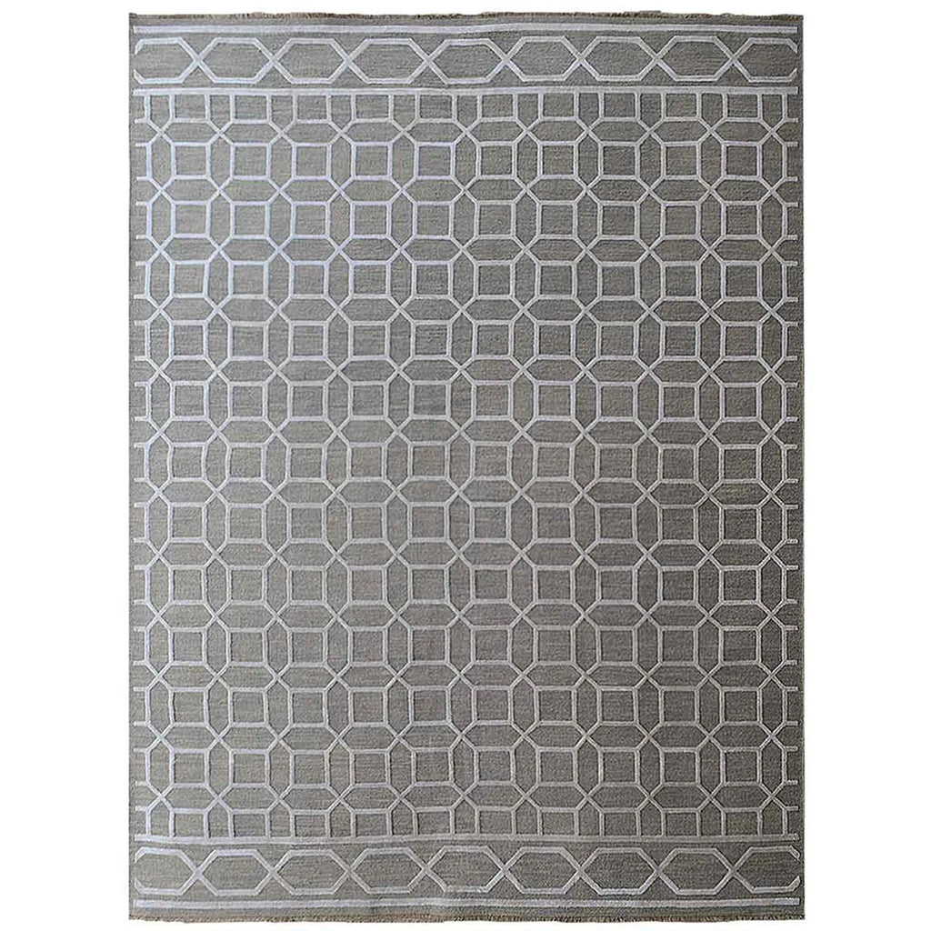 Rugsotic Carpets Hand Knotted Sumak Silk And Wool Area Rug Geometric — view 2